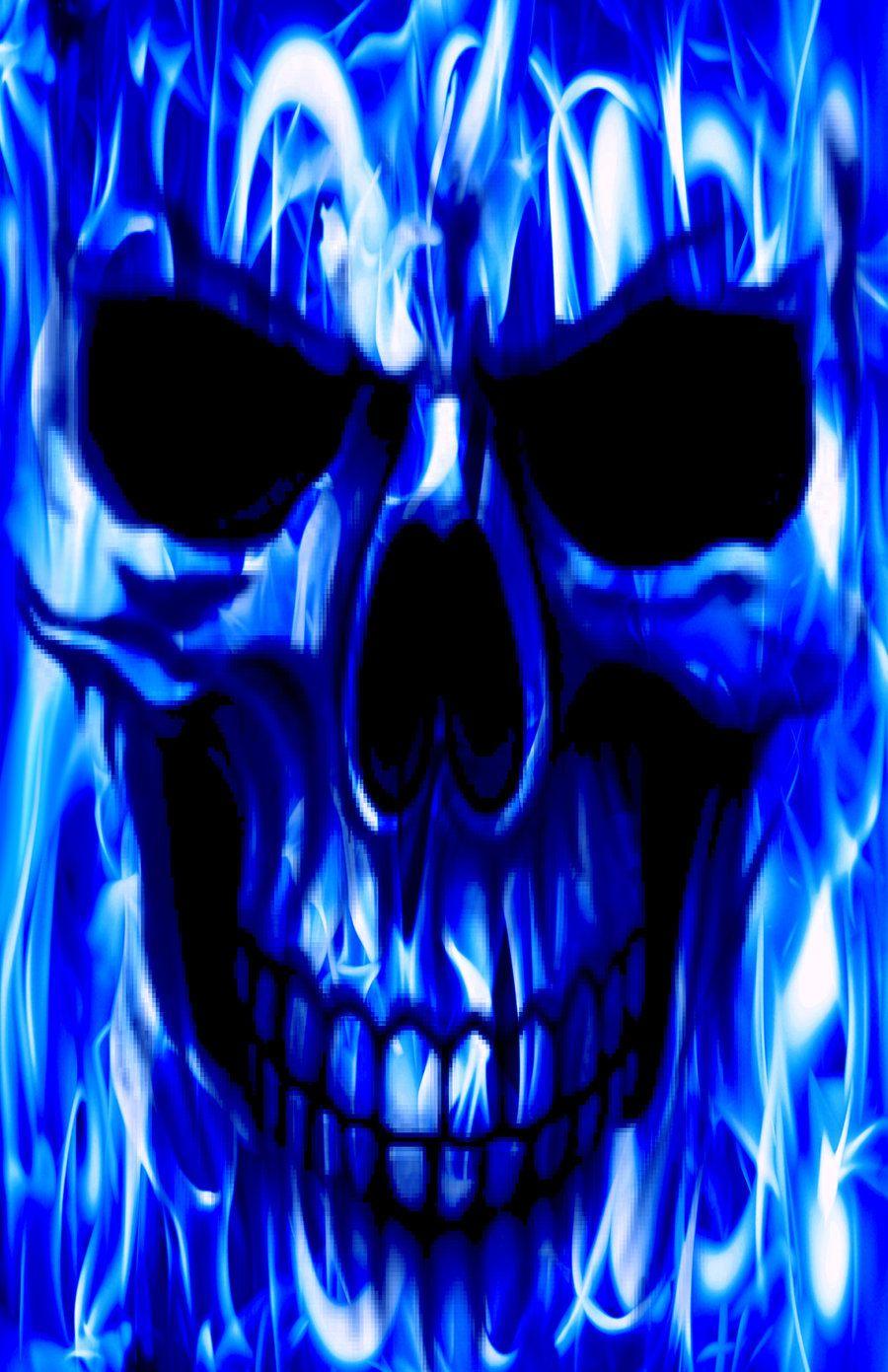 Ghost Rider In Blue Flame