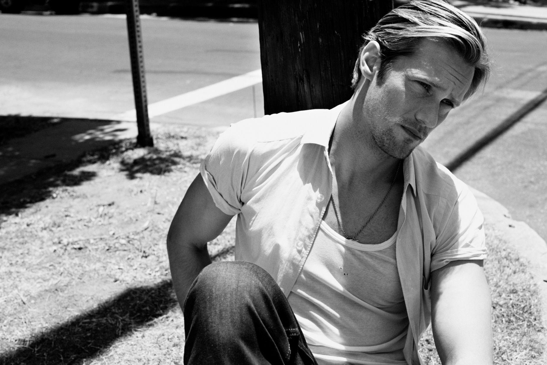 Monochrome Alexander Skarsgard Wallpaper 57035 1856x1238 px
