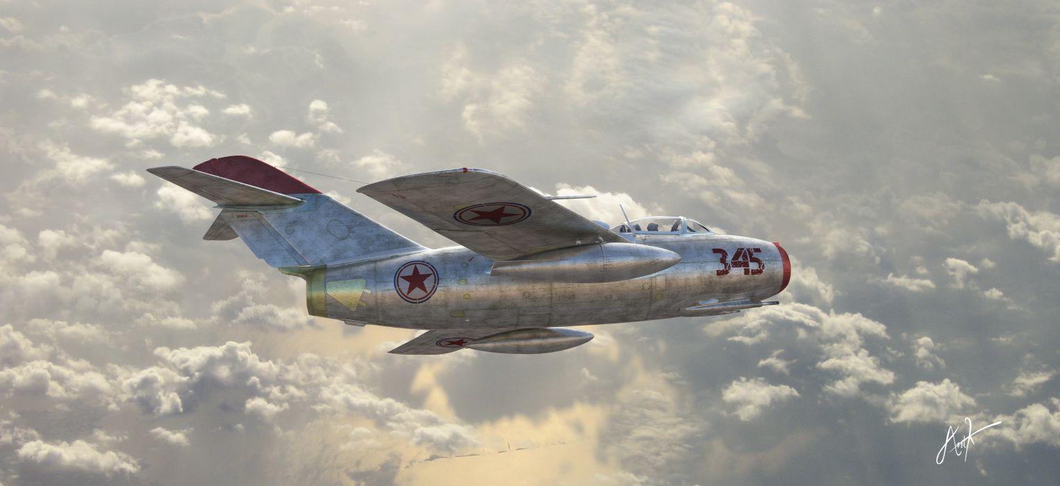 Soviet Fighter The MiG 15 Air Force Jet Military F Wallpaperx2200