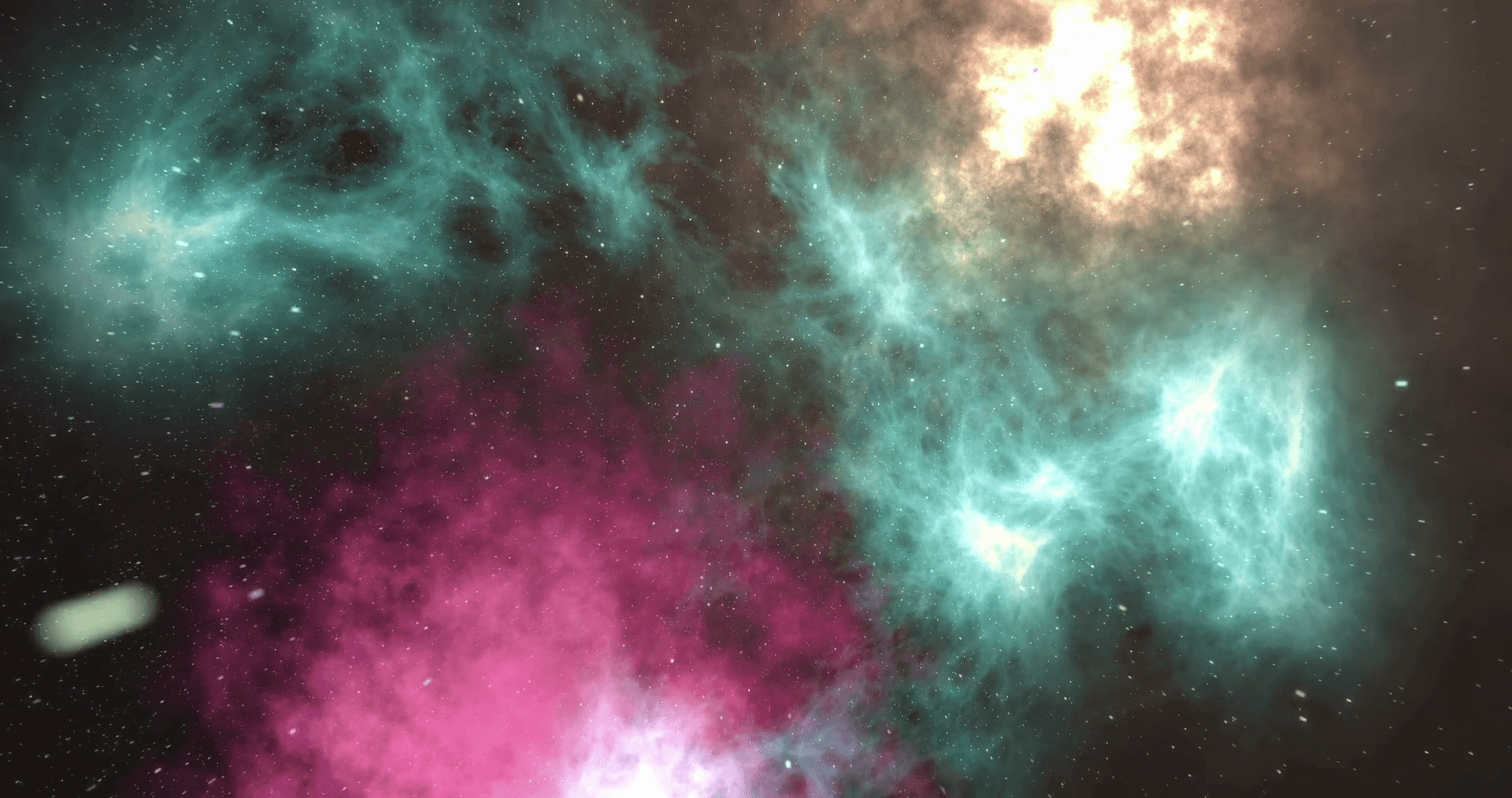 Starry outer space background with nebula. Colorful starry night sky