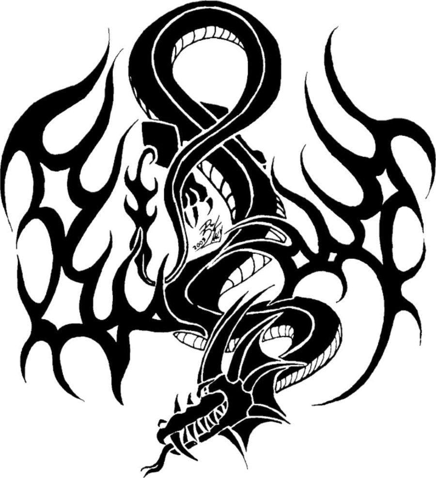 Black Dragon Drawing.com. Free for personal use