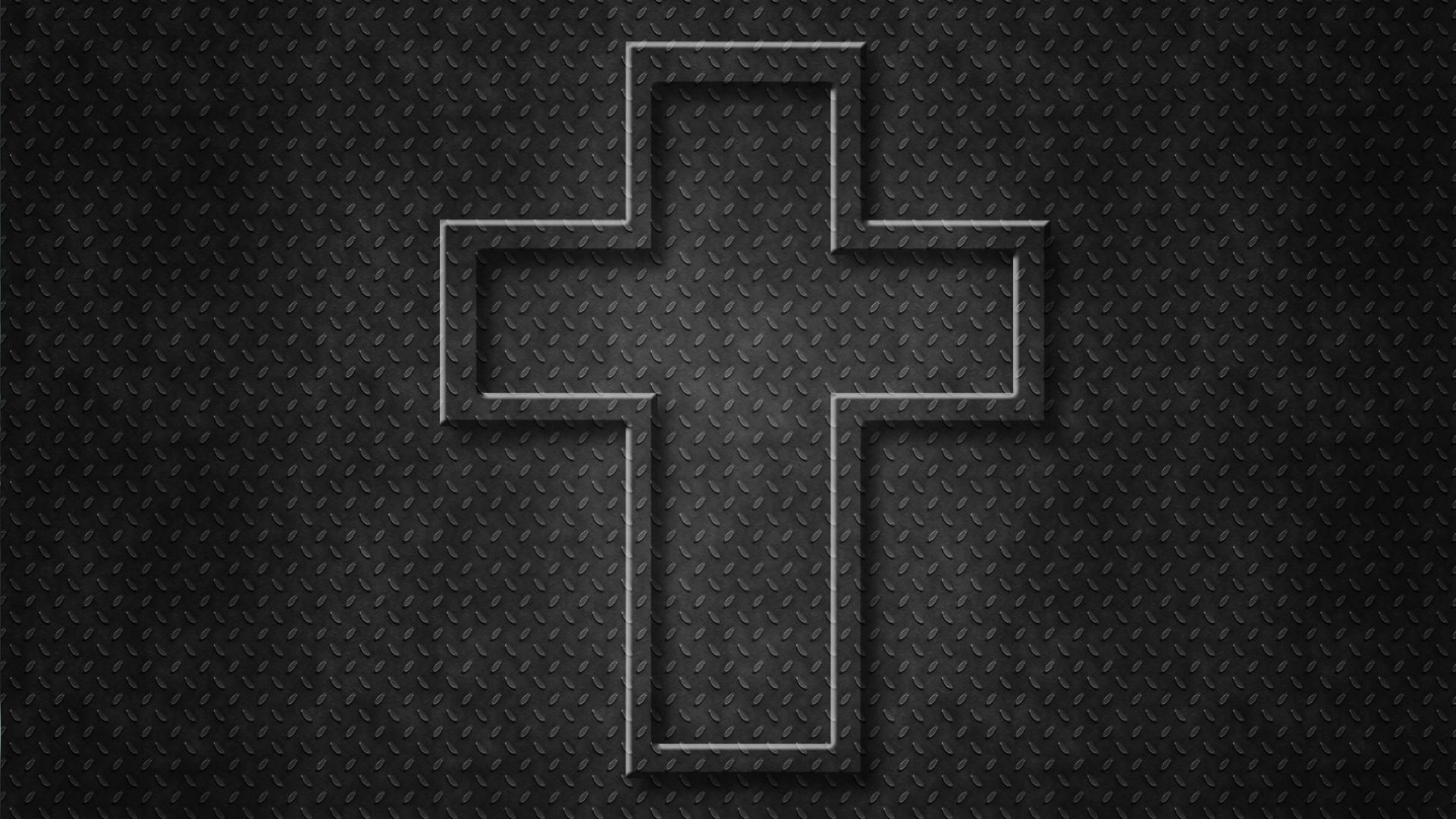 Cross dark metal design patterns god wallpaper