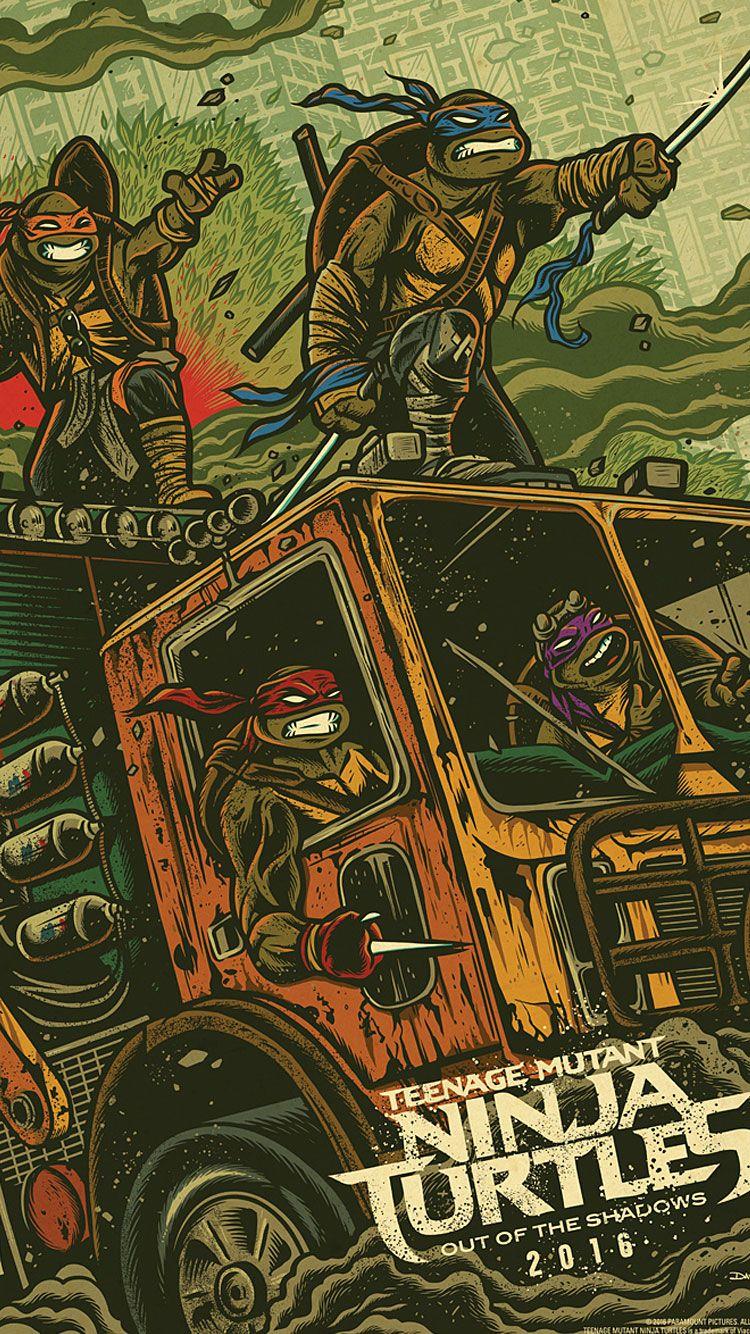 Group of Teenage Mutant Ninja Turtles iPhone Wallpaper