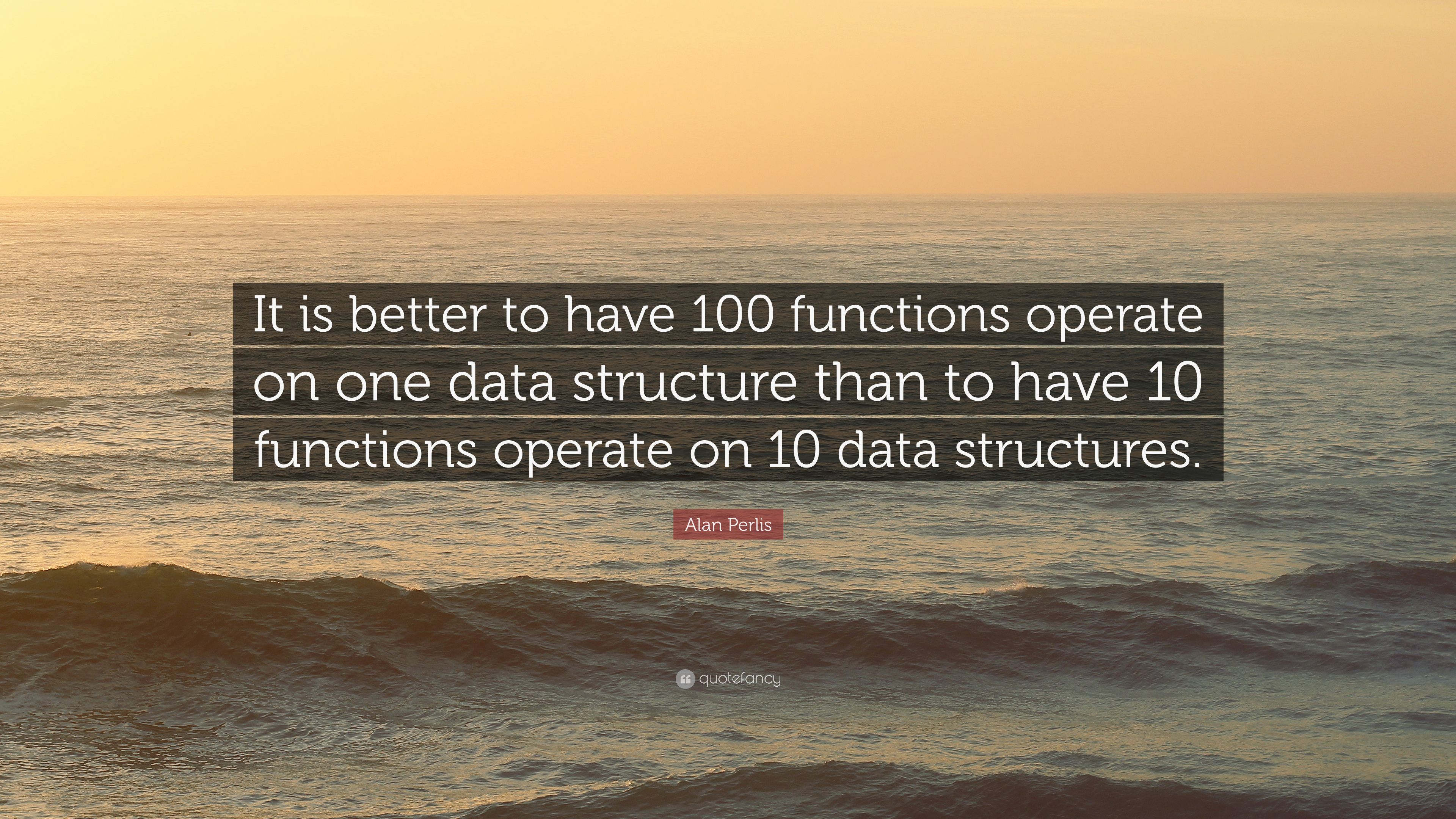 Alan Perlis Quote: “It is better to have 100 functions operate
