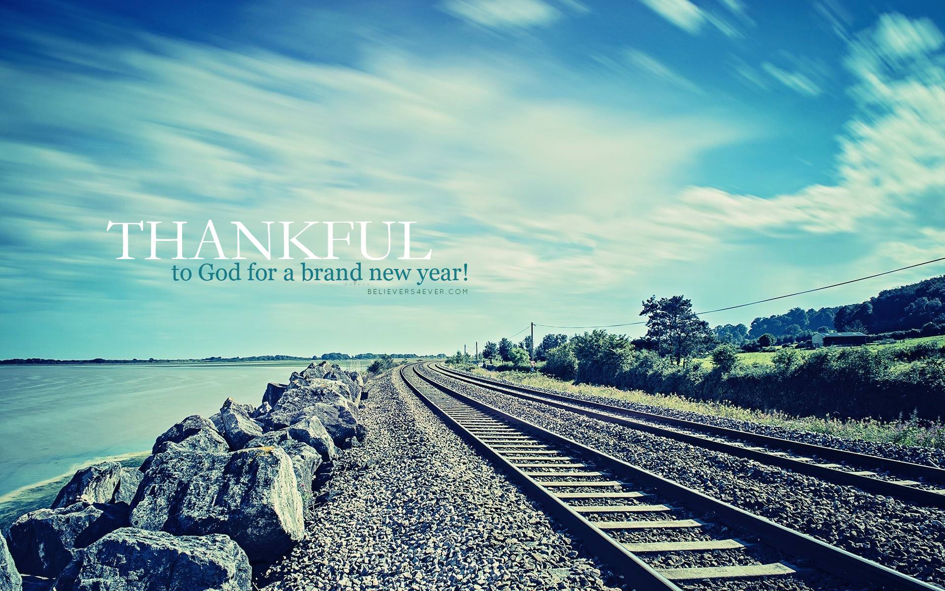 Thankful new year 2015 Christian wallpaper
