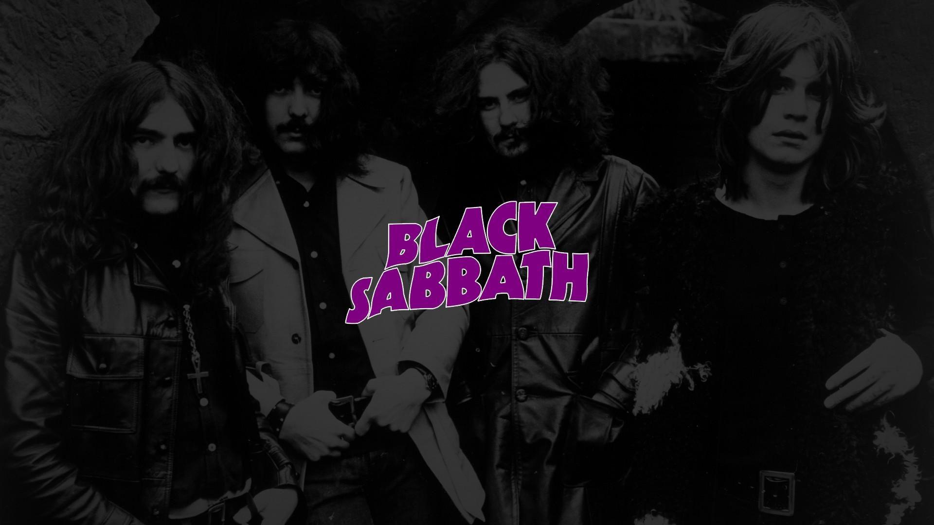 black sabbath logo purple background