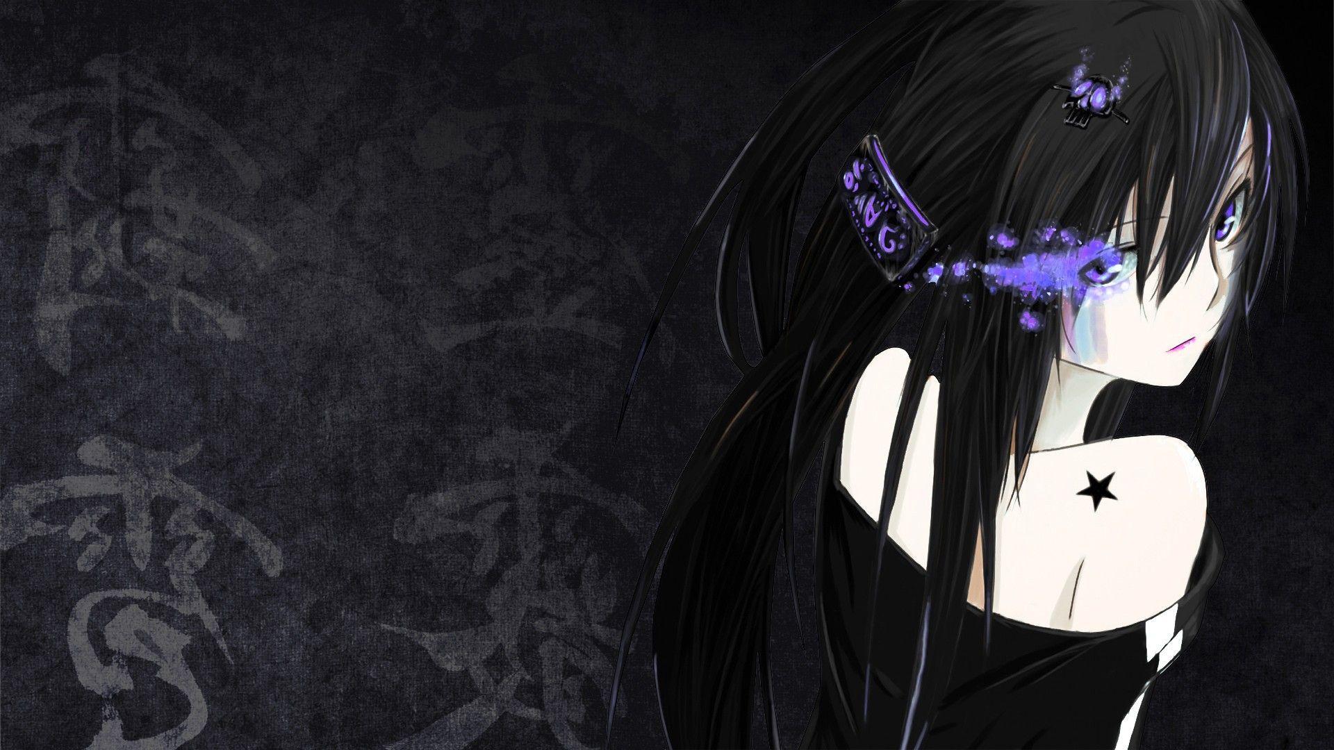 Black Anime Girl Wallpapers Wallpaper Cave