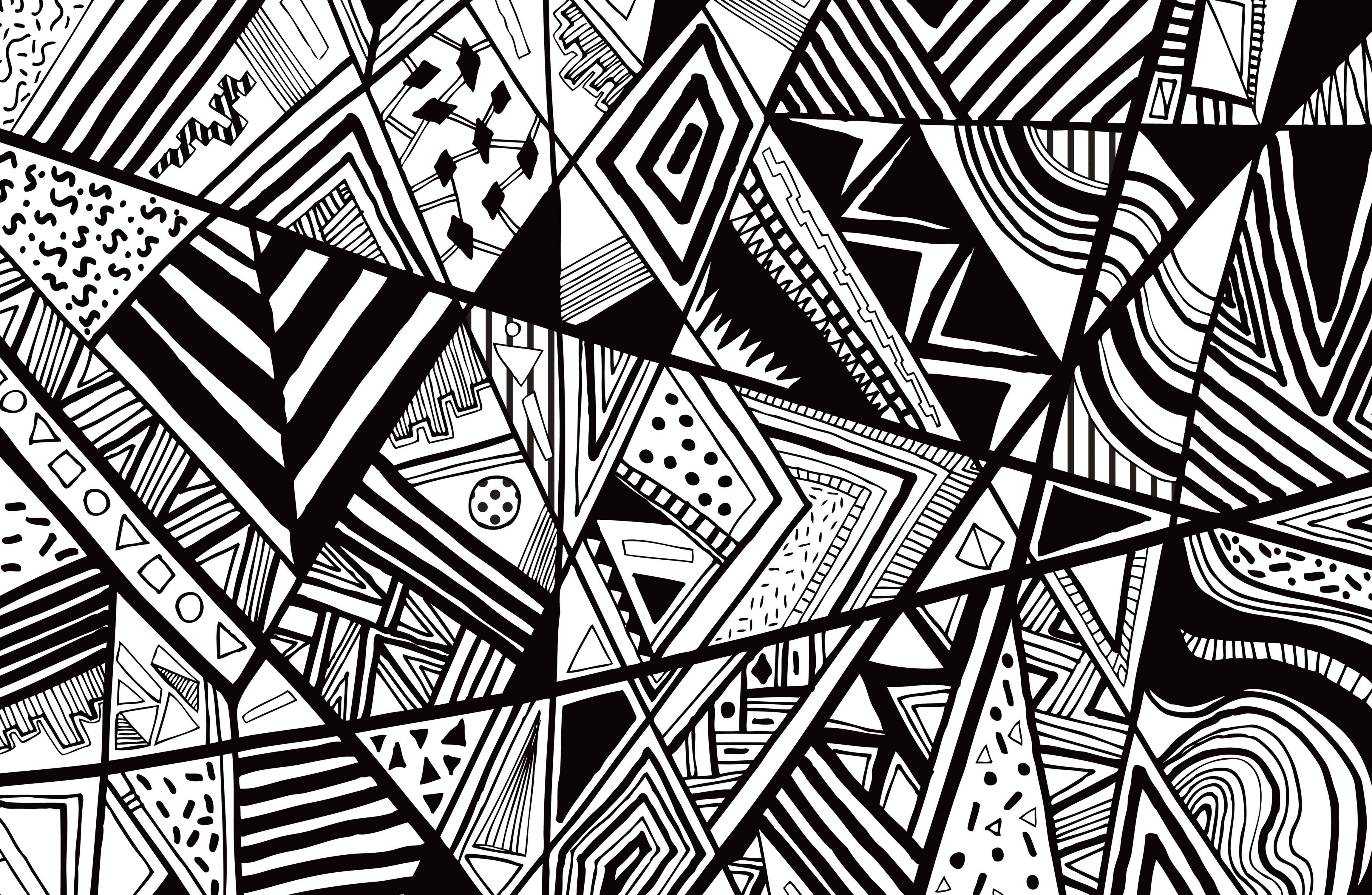 Black And White Abstract Drawings Black And White Aztec Background