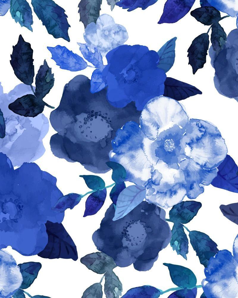 Blue Rose Watercolor Wallpaper