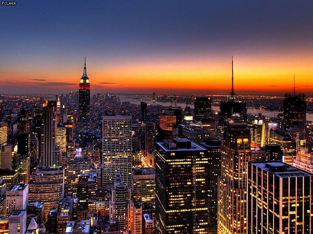New York City Skyline At Night HD HD Wallpaper, Background Image
