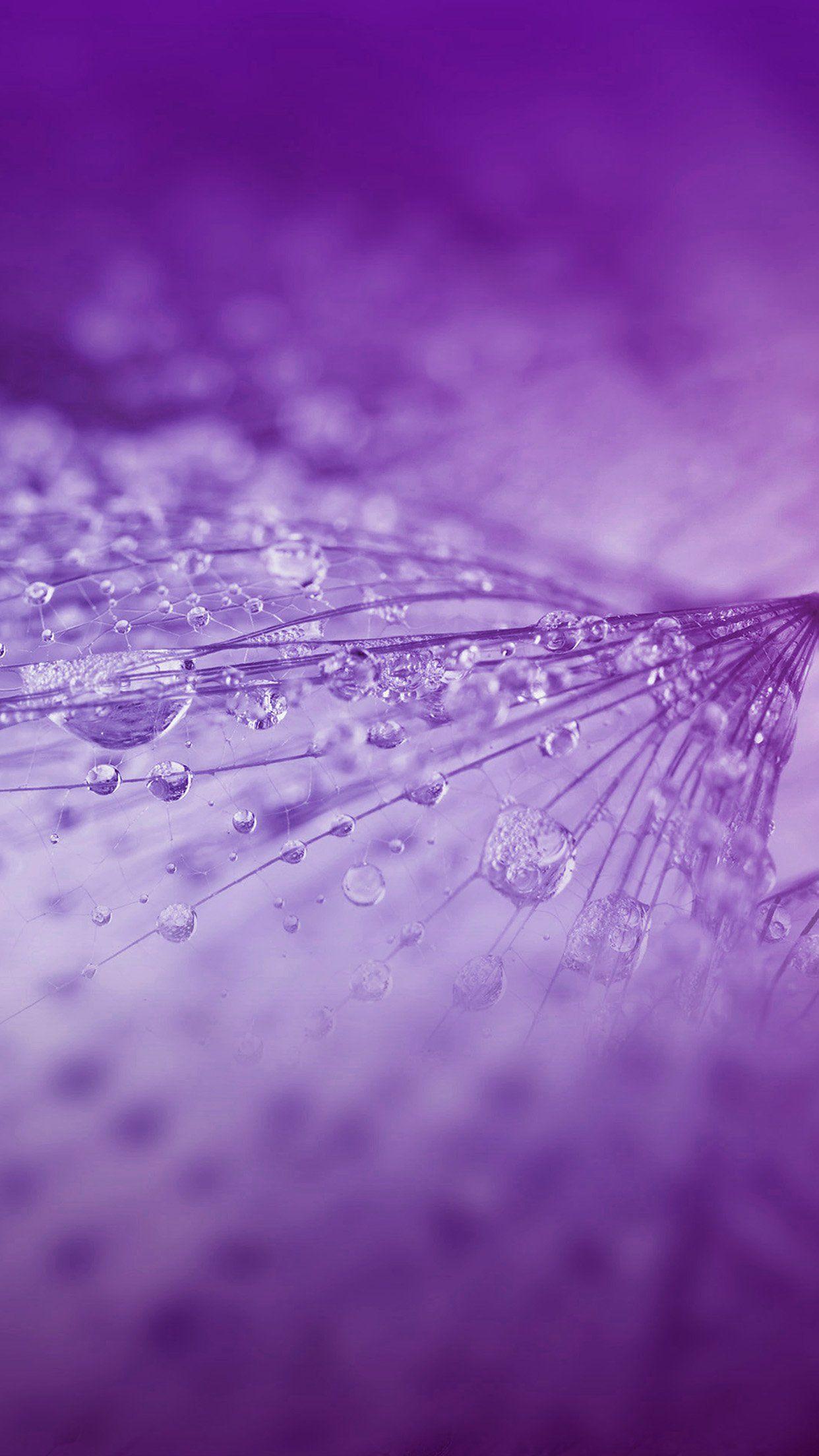 iPhone7papers rain drop flower purple pattern