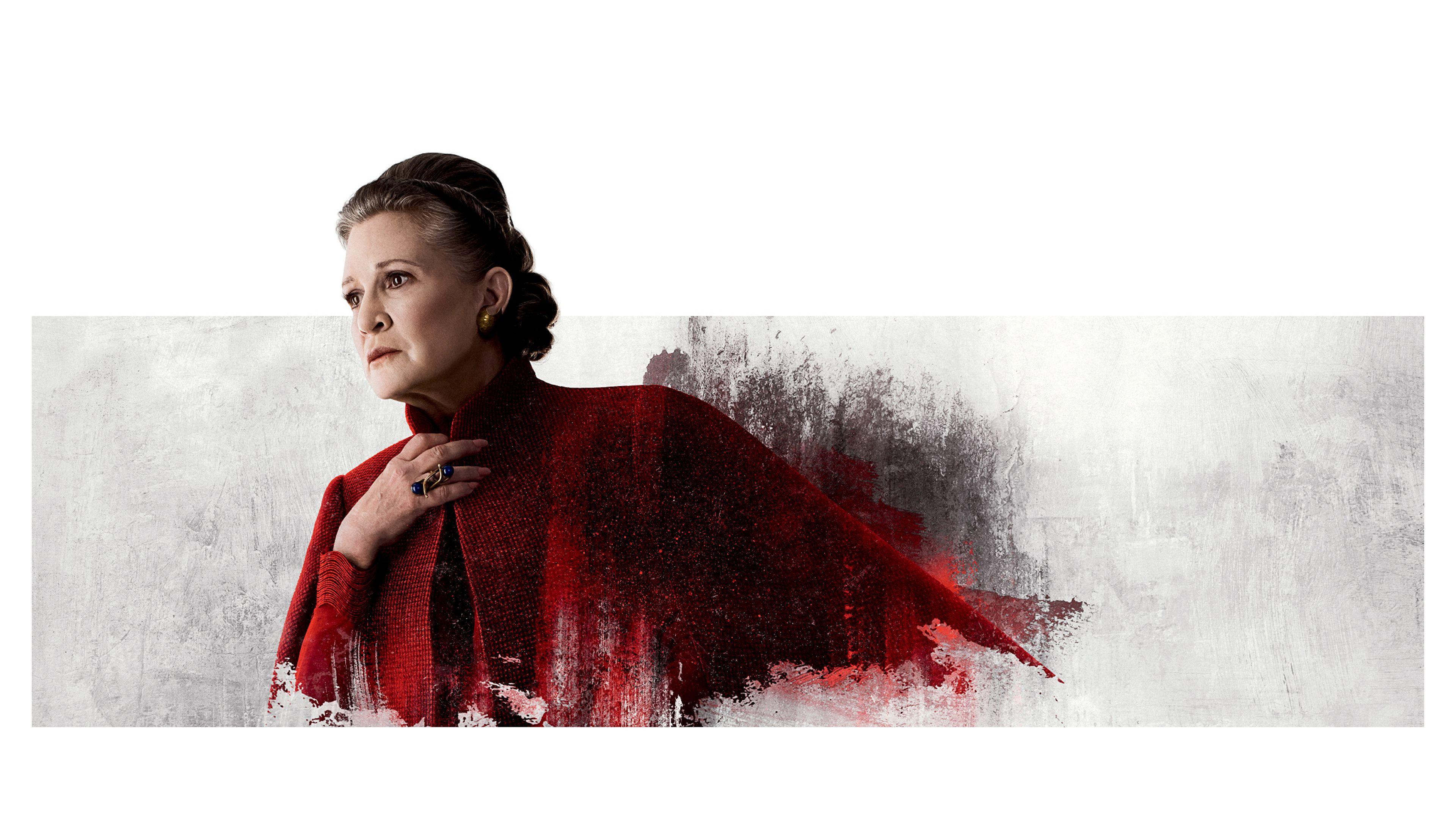 Wallpaper Star Wars: The Last Jedi Leia, Carrie Fisher 3840x2160