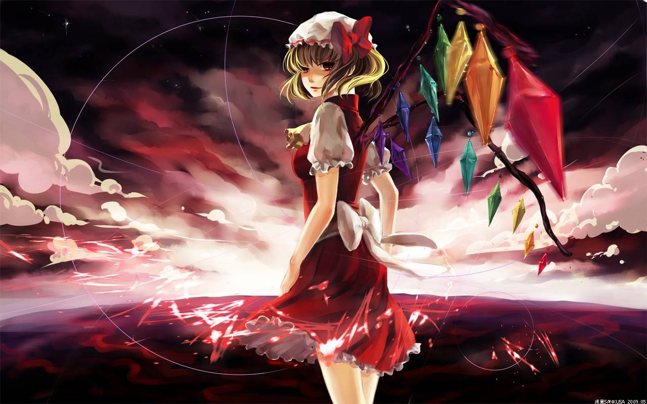 Touhou Flandre Scarlet & Manga Wallpaper