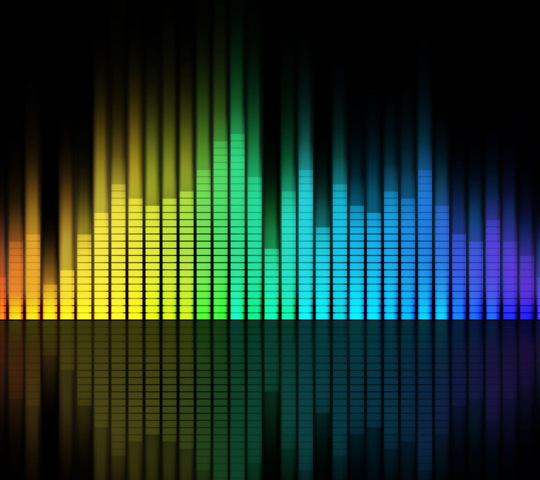 Colouring Music Equalizer Wallpaper for the iPhone 4. app