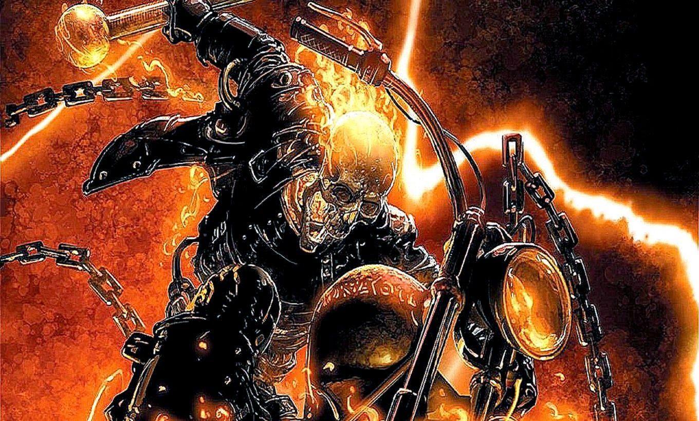 Ghost Rider Flaming Wallpaper