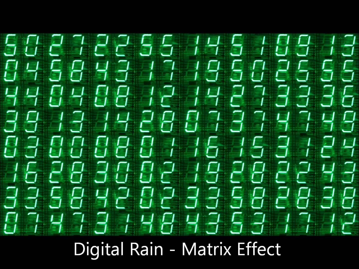 Digital Rain Wallpaper Matrix Effect Green Numbers and Cycles