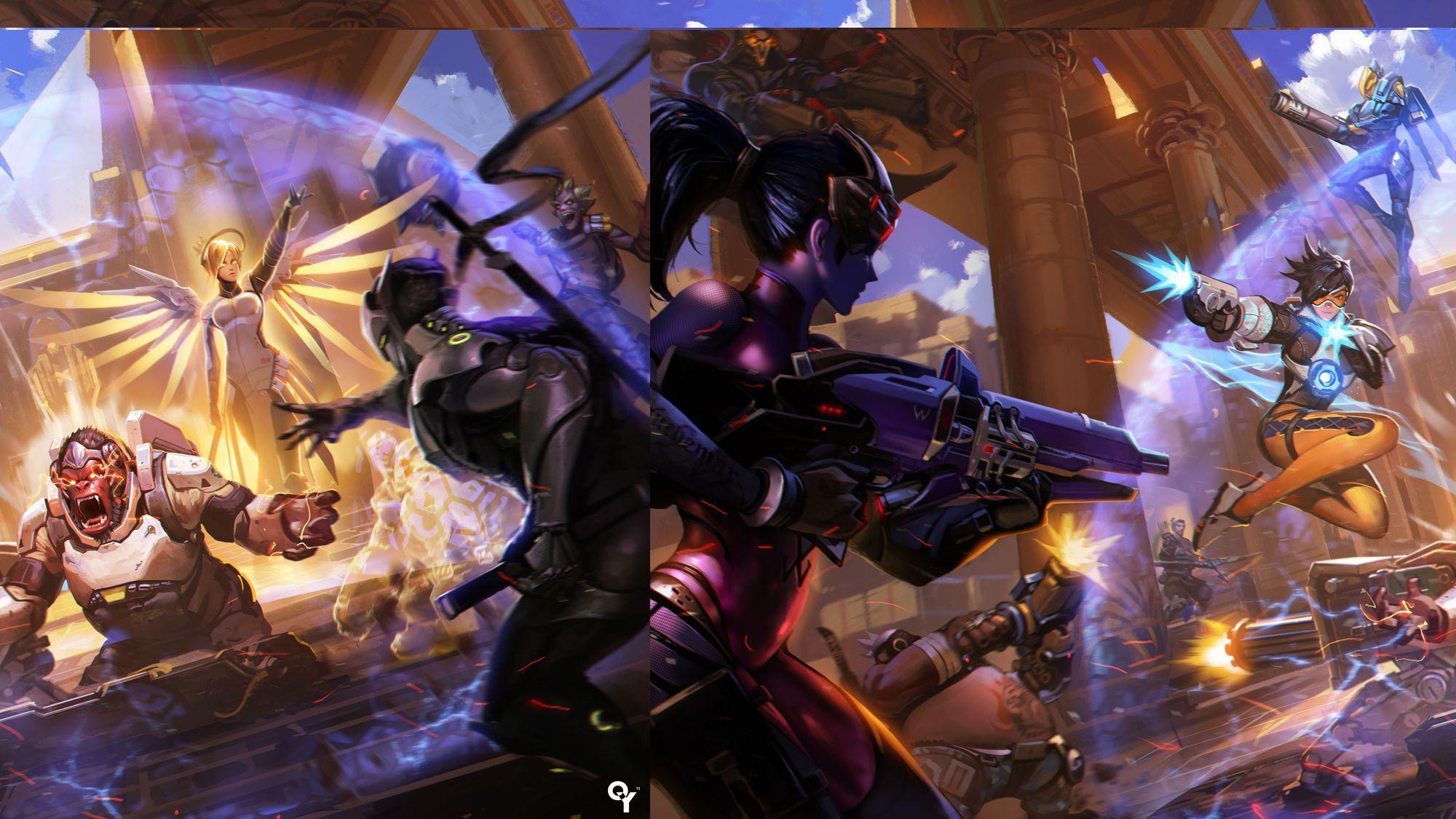 The battle of Anubis. overwatch. Overwatch, Wallpaper