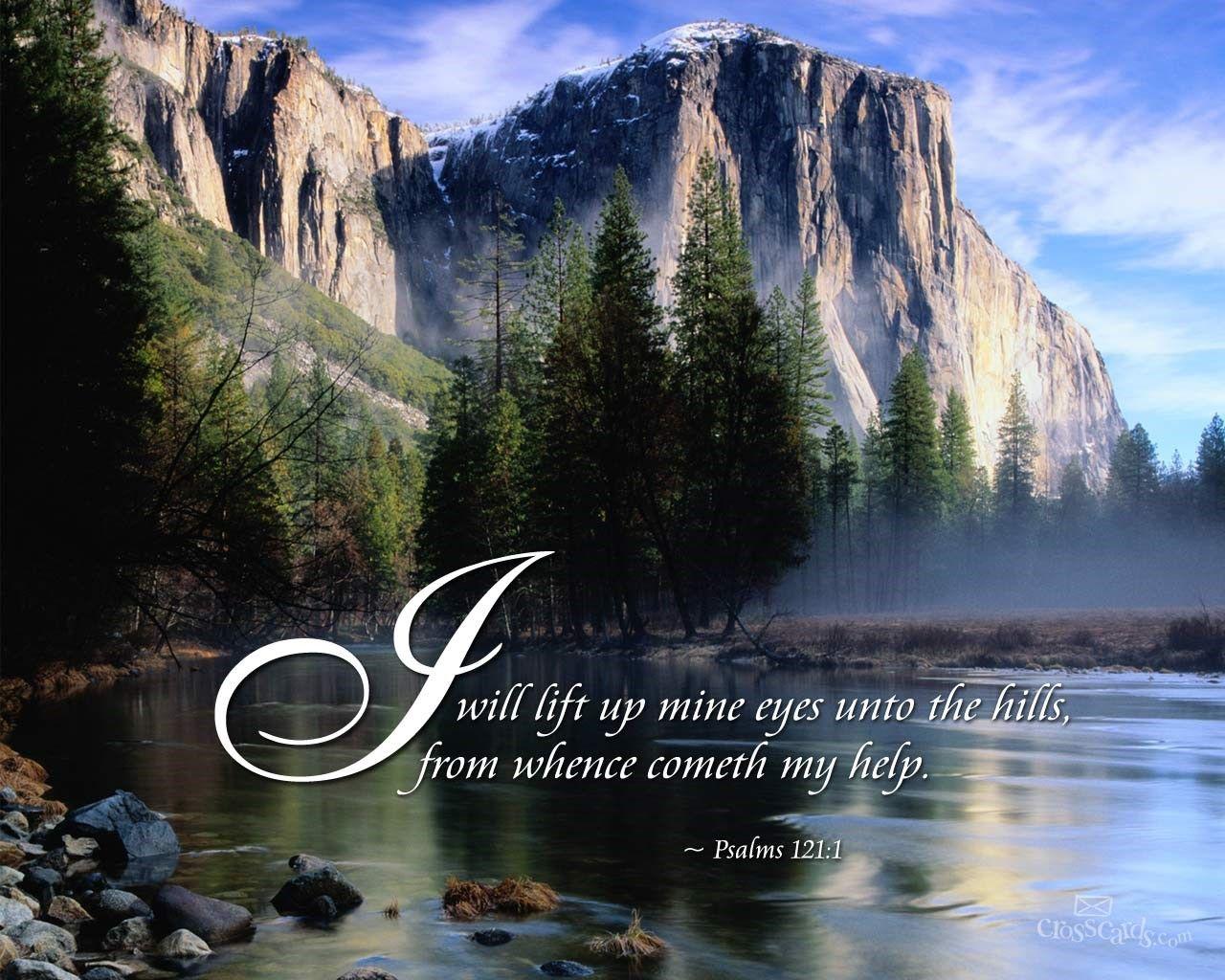 Psalm 121:1 Verses and Scripture Wallpaper for Phone or Computer