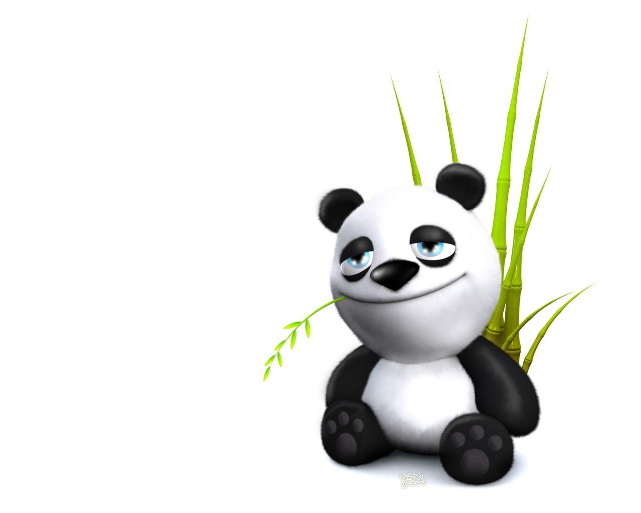 Simple 3D Panda Wallpaper PC Wallpaper