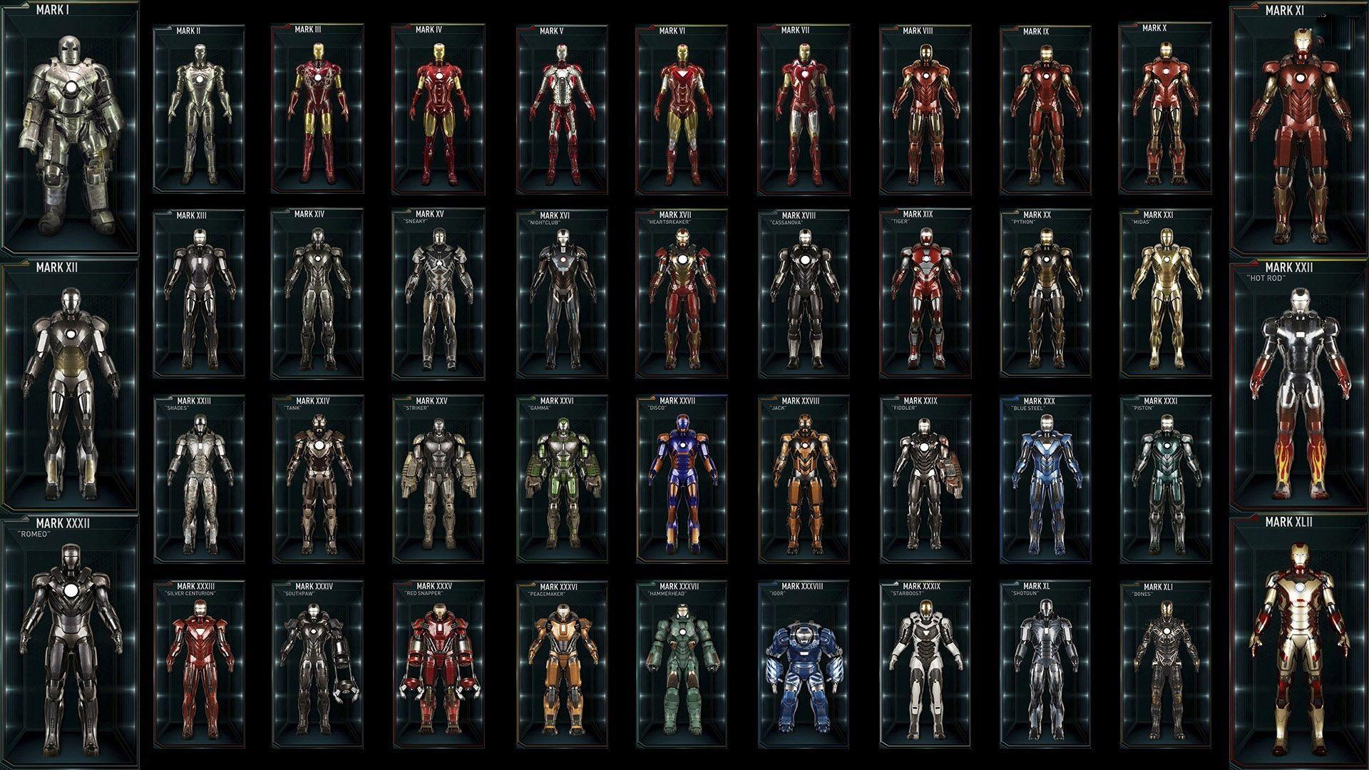 All Iron Man Suits Laptop Full HD 1080P HD 4k Wallpaper