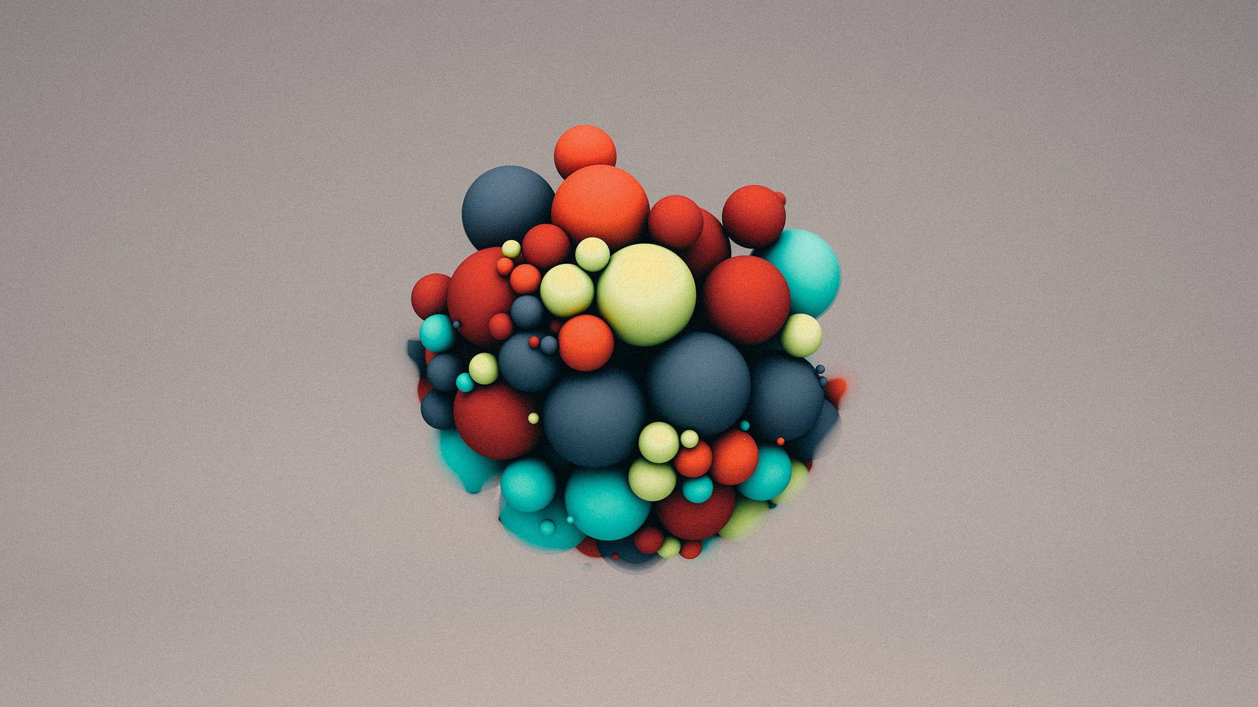 Red and blue circle cluster illustration, Cinema 4D, simple