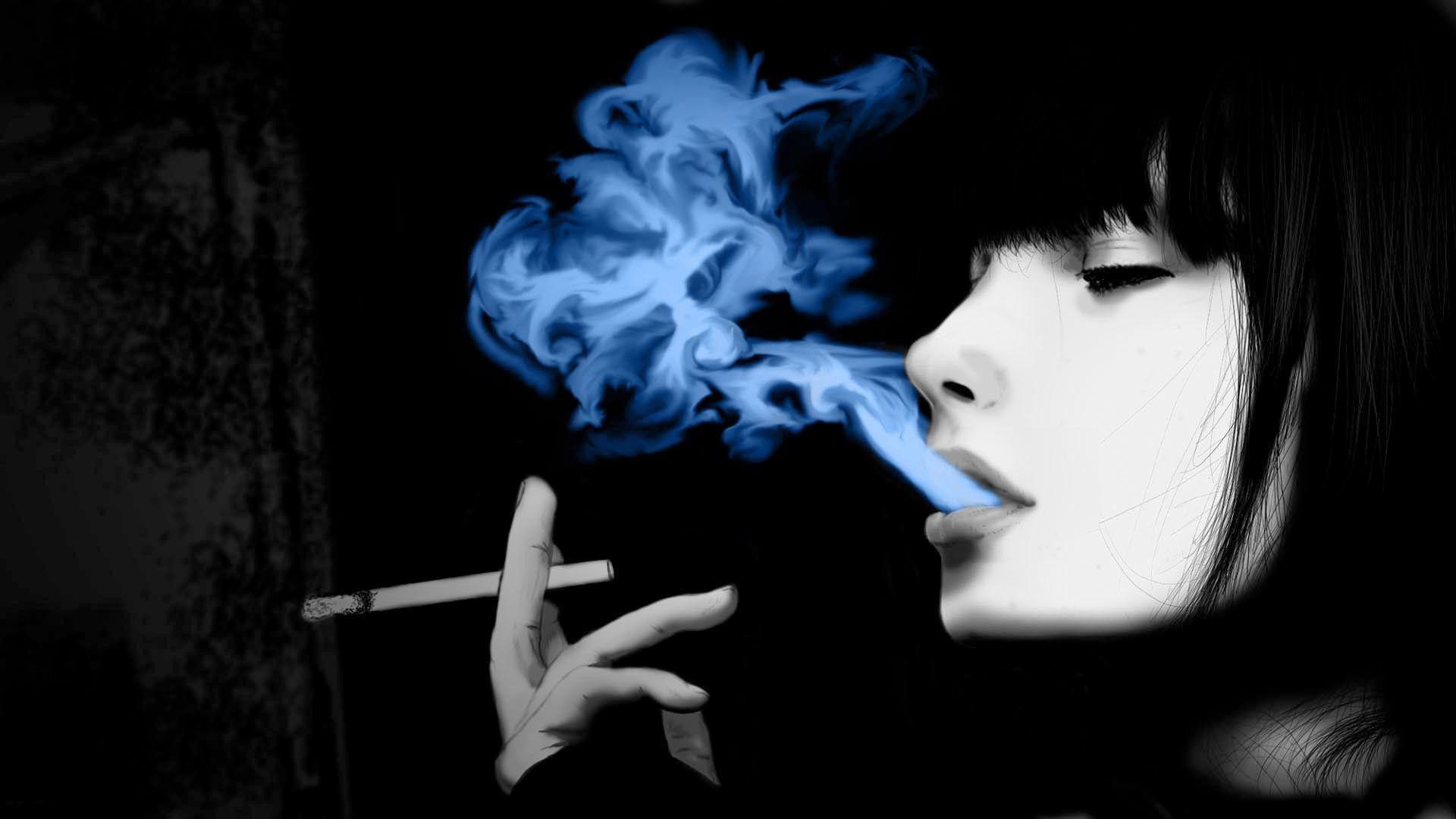 Download Anime Girl Smoking Instagram Profile Wallpaper