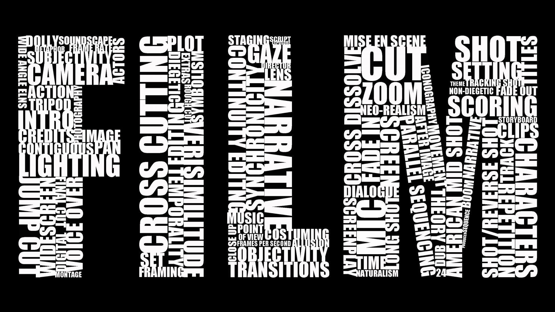 Black and white movies typography film filmmaking wallpaper