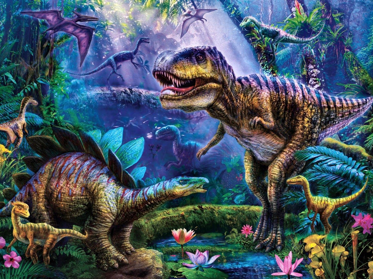 Dinosaur: Wildlife Dino Artwork Painting Animal Beautiful Dinosaurs