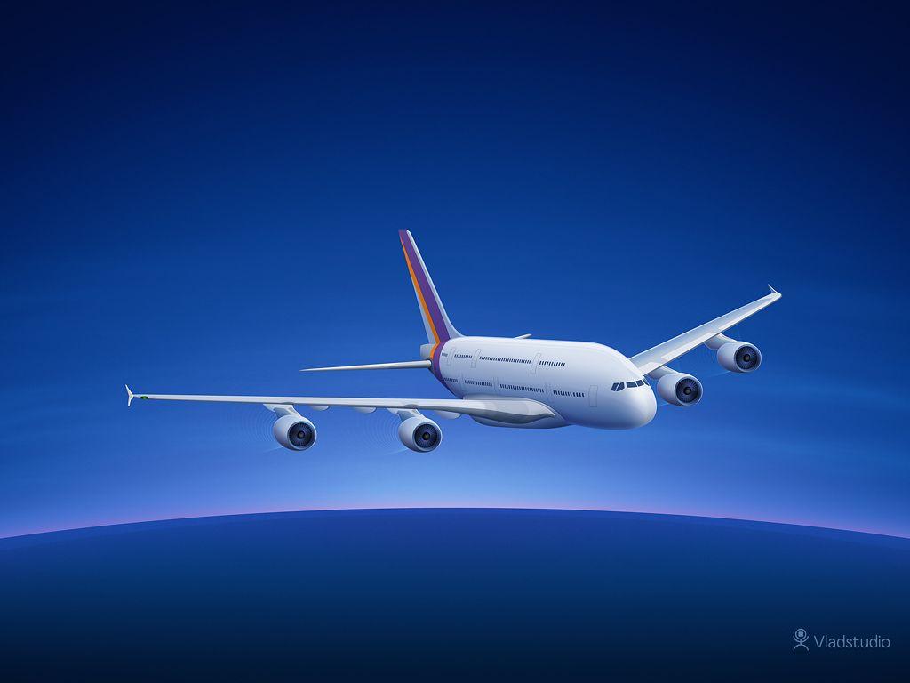 Airbus A380 · Desktop wallpaper · Vladstudio