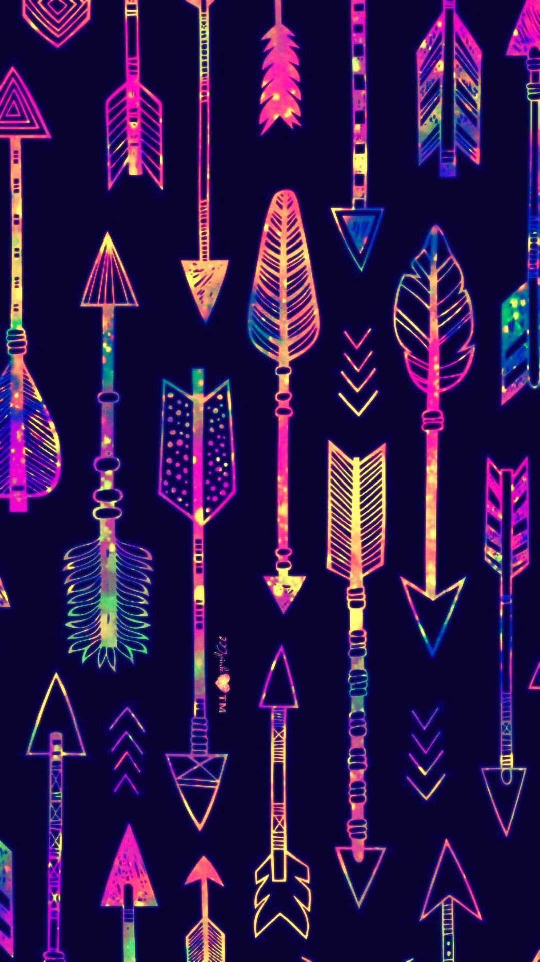 Neon Arrows Galaxy Wallpaper #androidwallpaper #iphonewallpaper