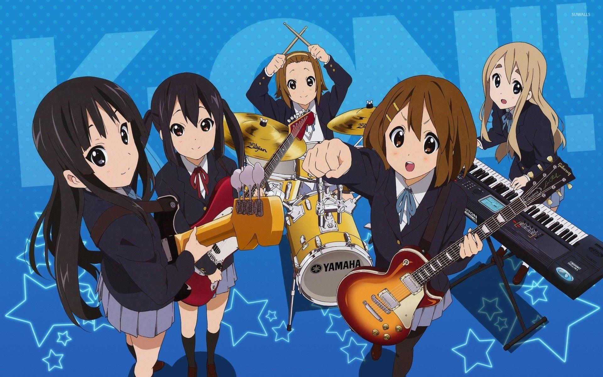 K-ON Characters in Christmas Clothes - Other & Anime Background