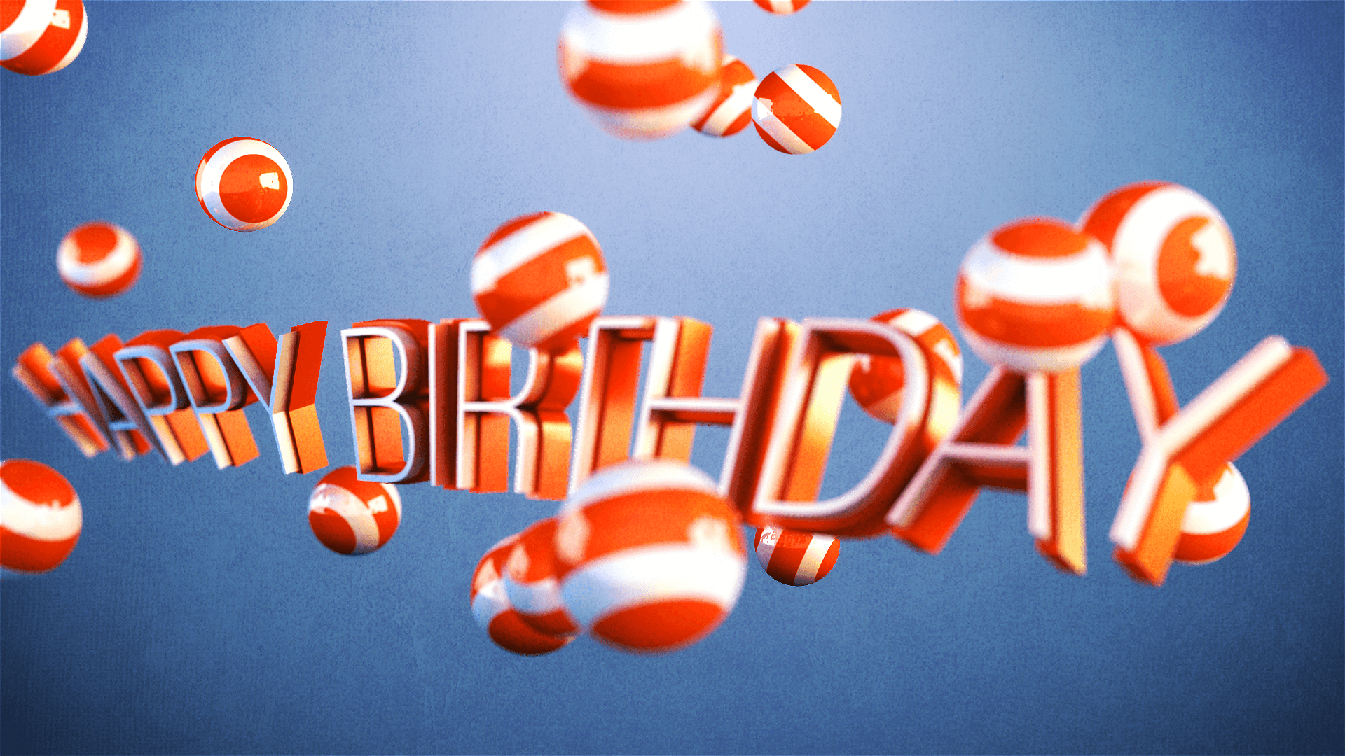 Orange Happy Birthday HD Nice Desktop Photo Free Download. HD