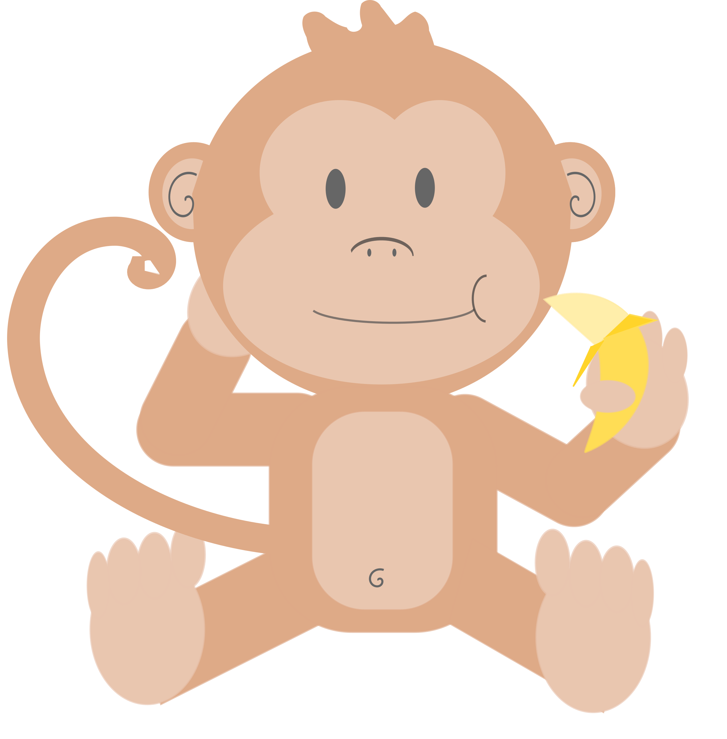 Cartoon monkey without background Icon PNG PNG and Icon