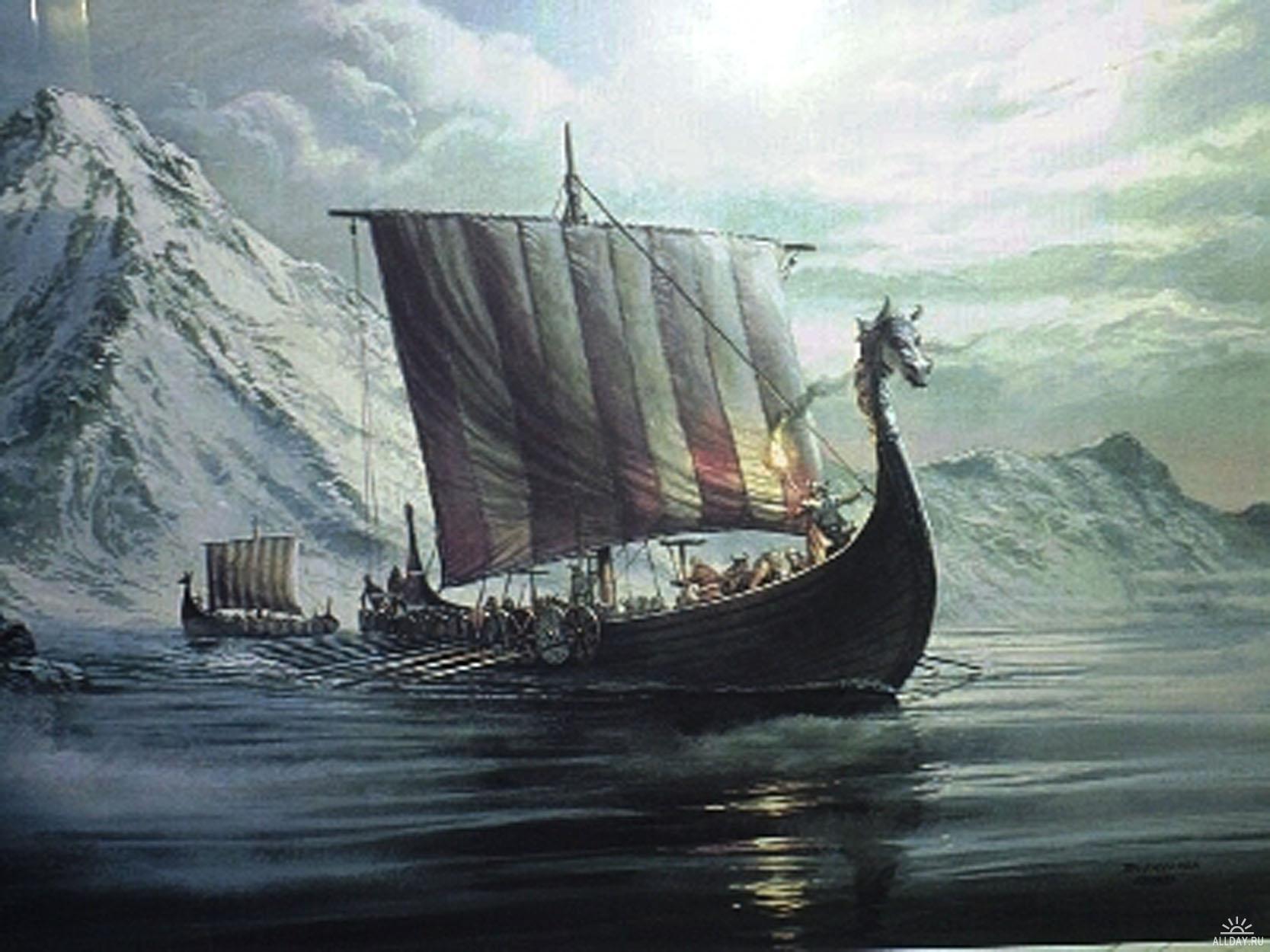 Viking Ship Wallpaper