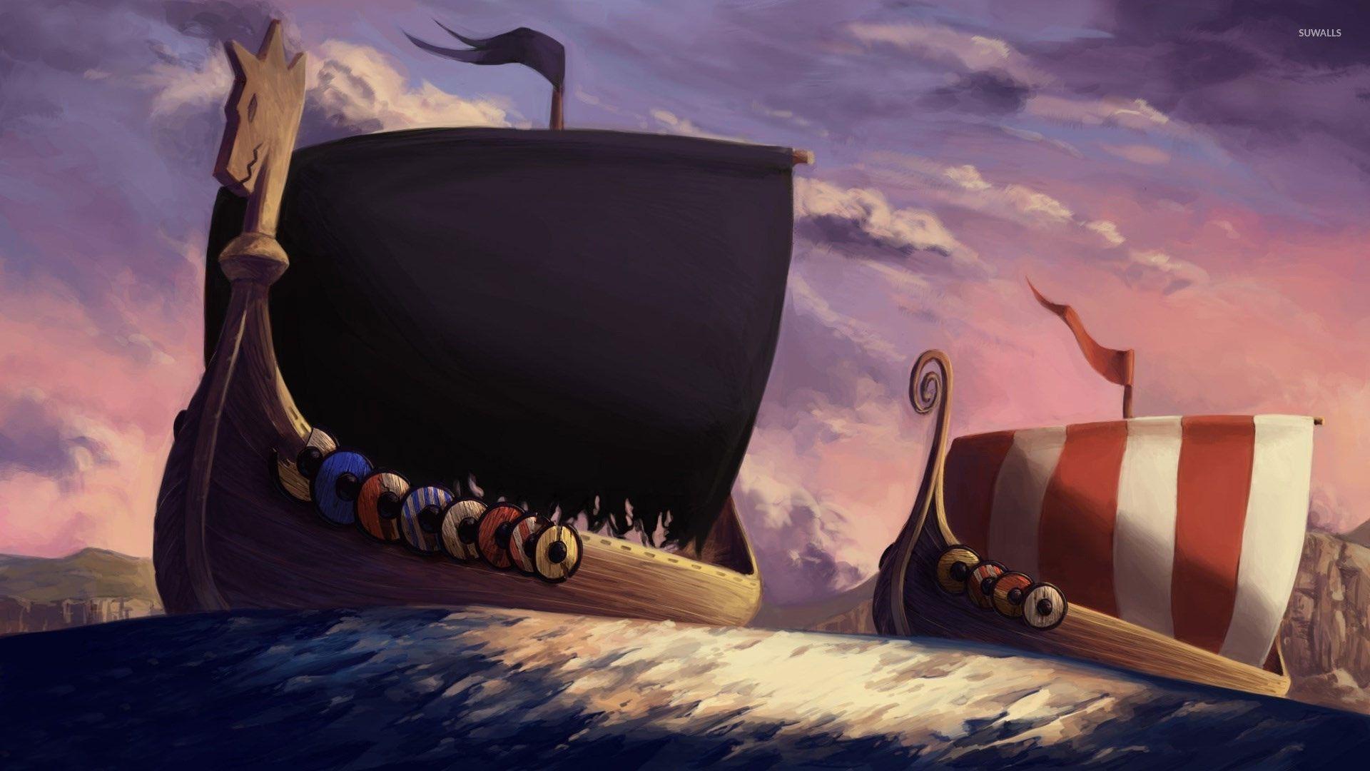 Viking ships wallpaper wallpaper