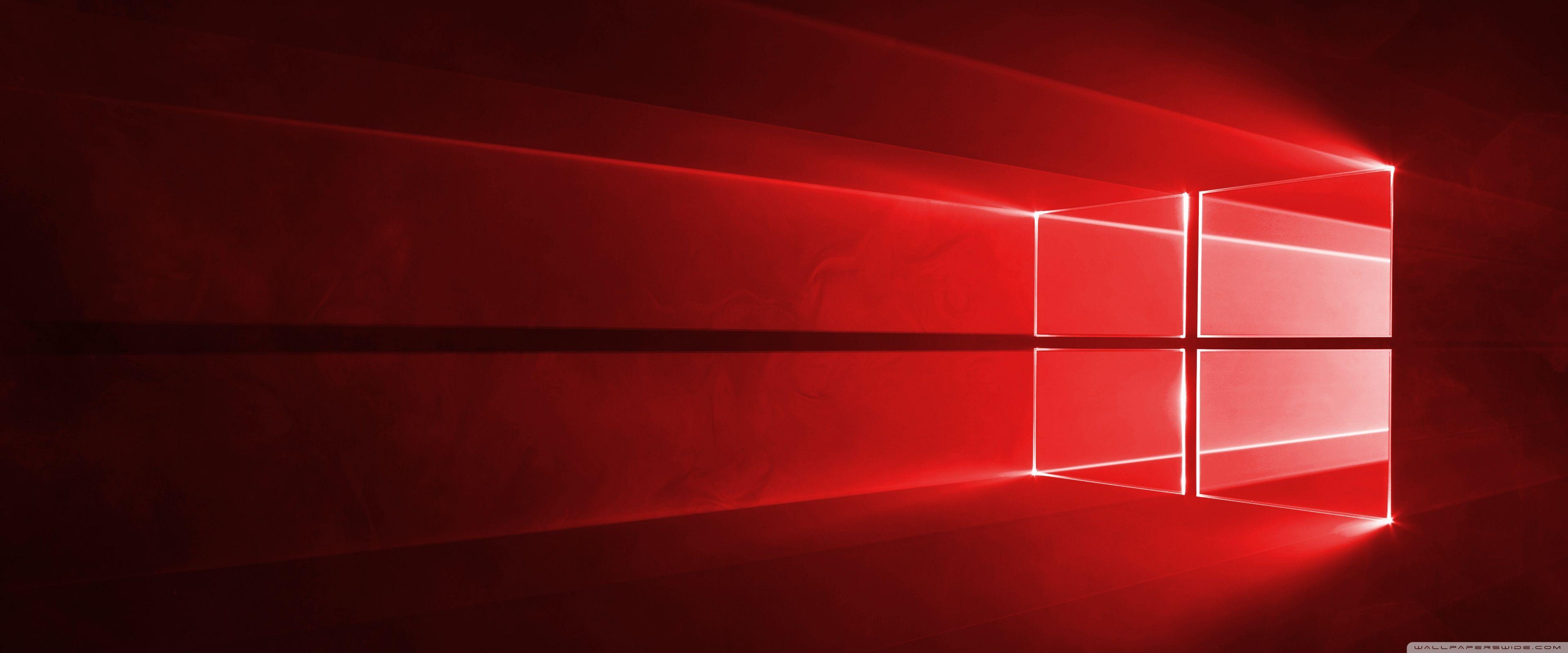 Windows 10 Red in 4K ❤ 4K HD Desktop Wallpaper for • Wide & Ultra