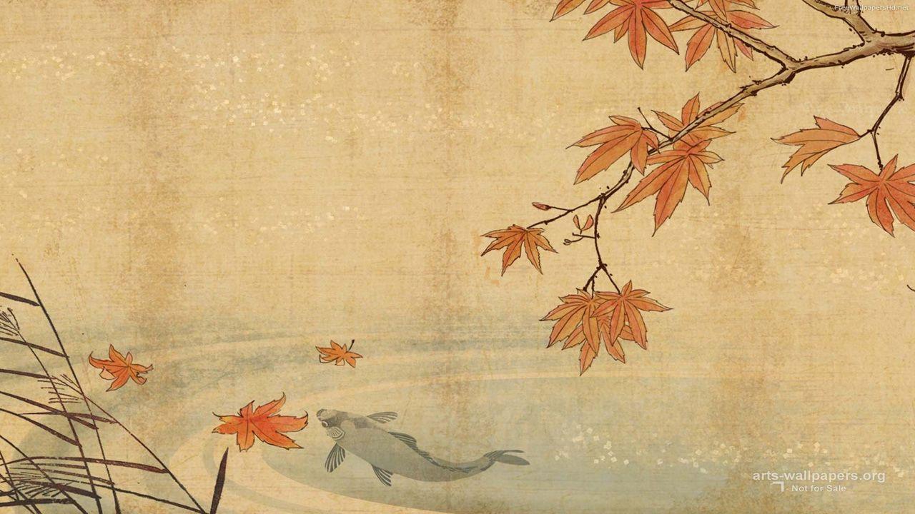 Wall with Chinese Wallpaper Design and Photo