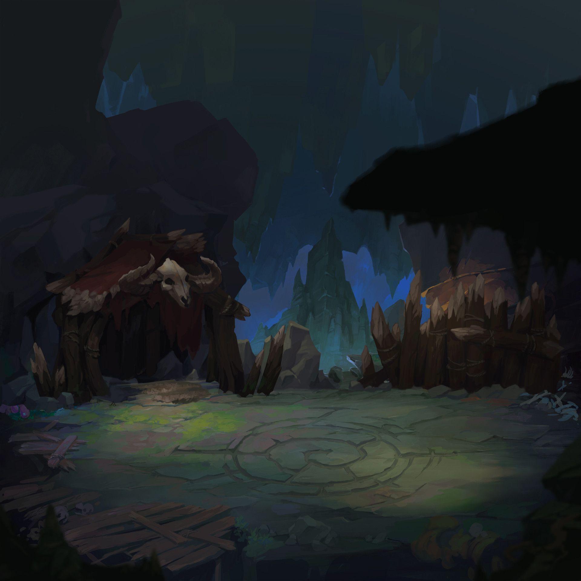 Battle Chasers: Night War. Combat Background. Cave