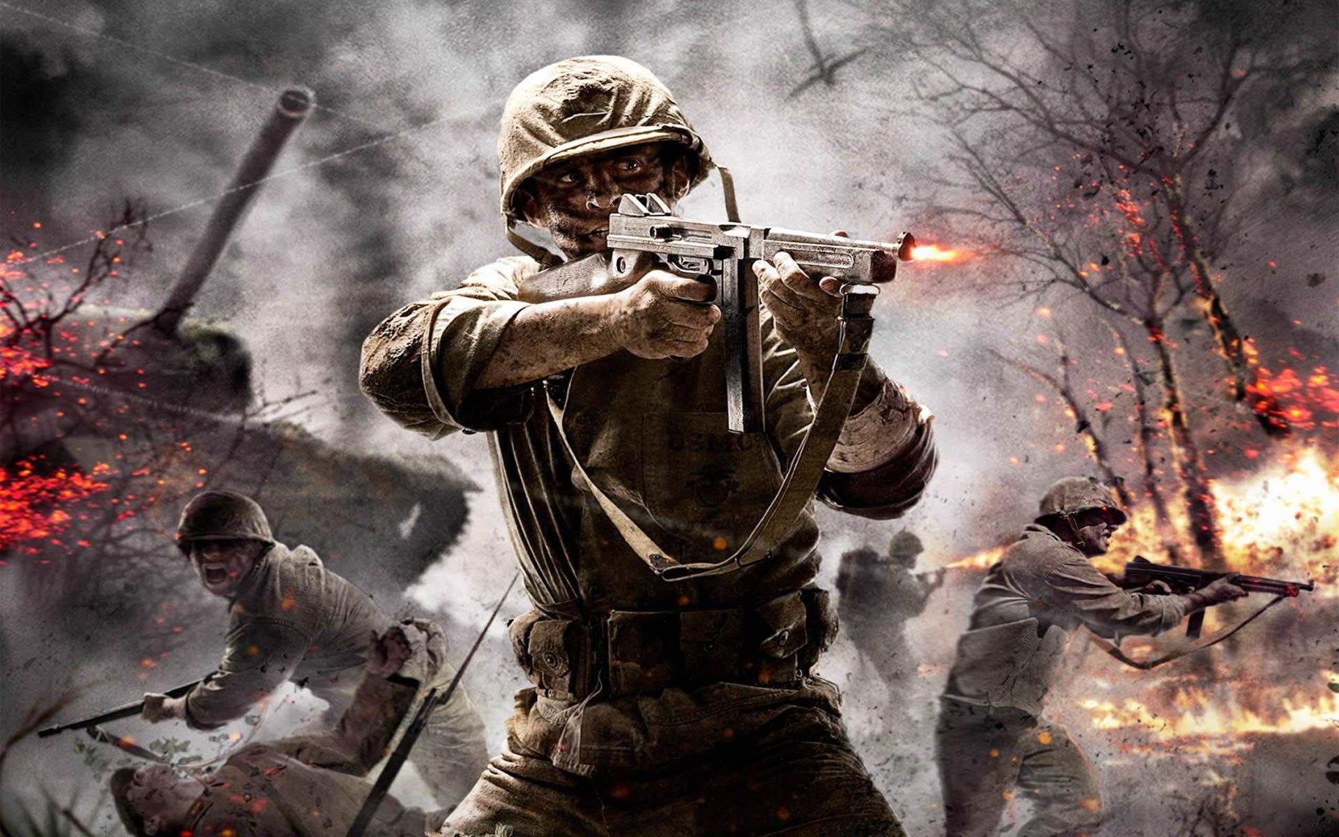 Misty Smokey Battle Of Duty World At War Wallpaper