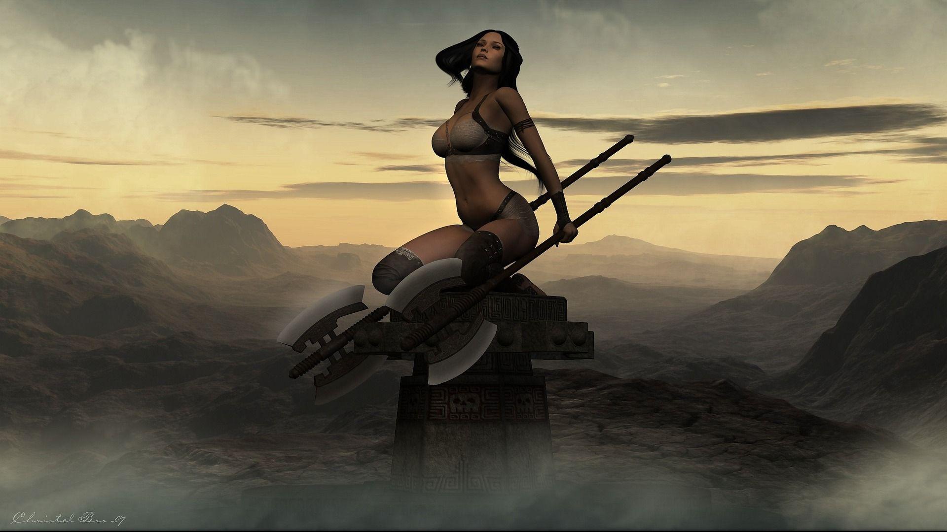 Women Warrior Full HD Wallpaper and Background Imagex1080