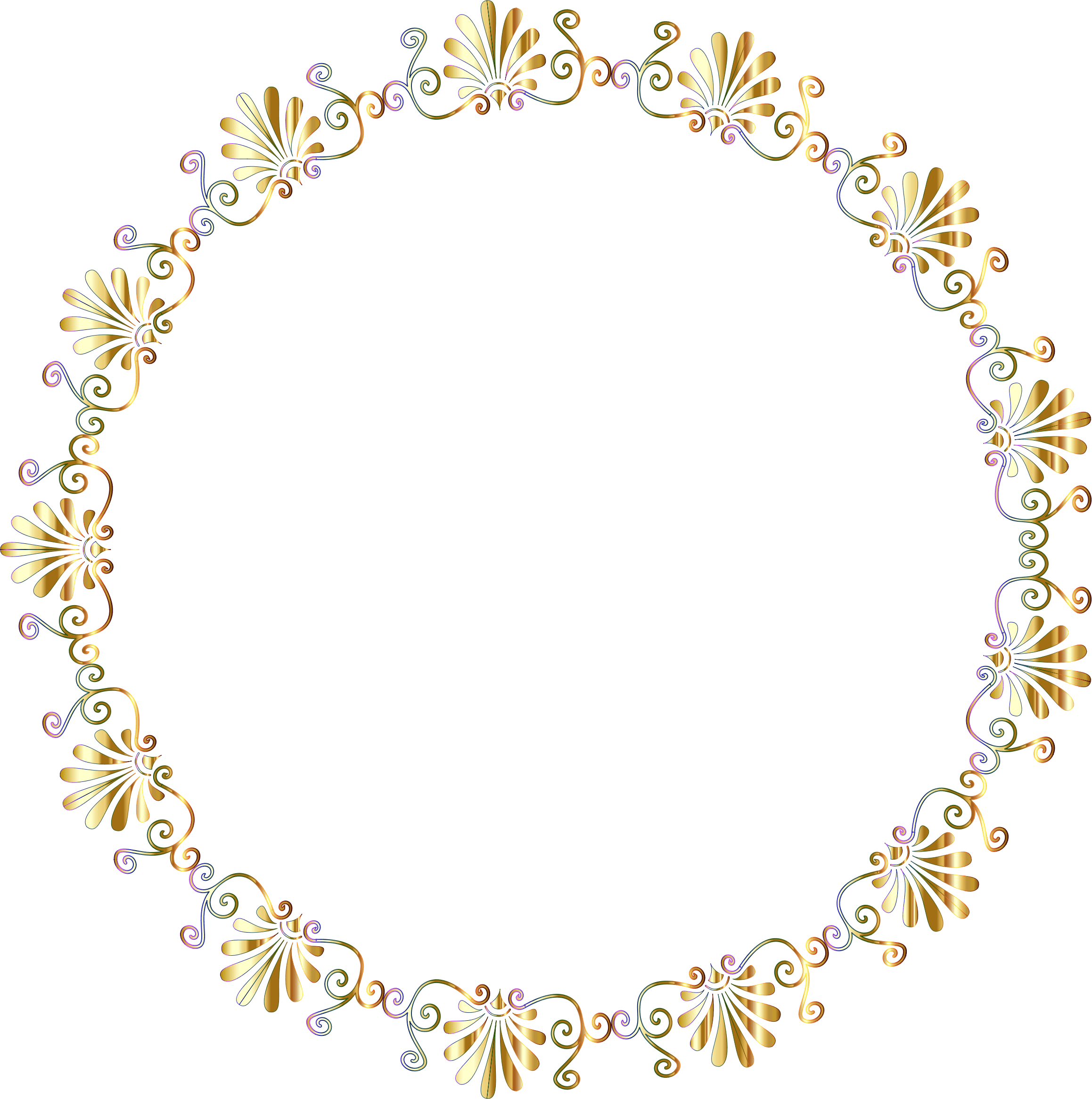 Greek Vignette Frame Chromatic No Background Icon PNG PNG
