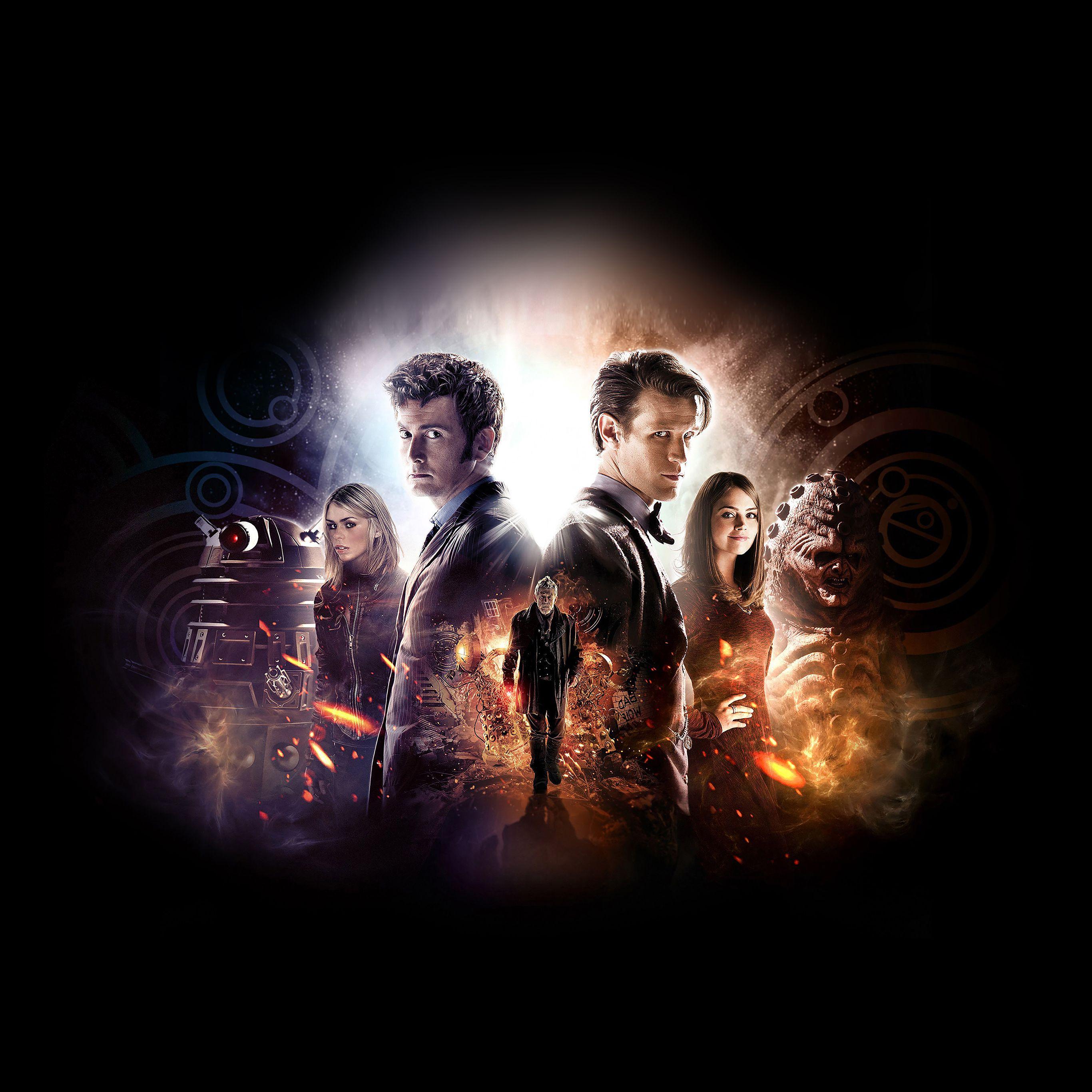 Wallpaper Doctor Who 50th Poster Film Face