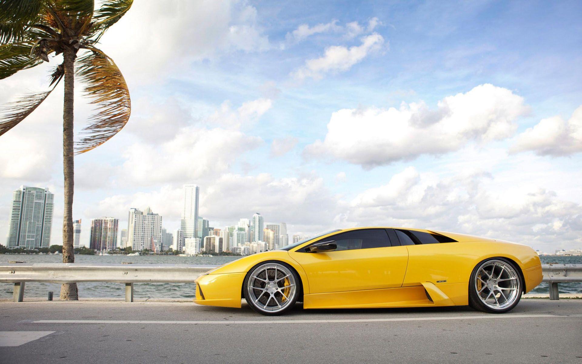 Yellow Lamborghini Background
