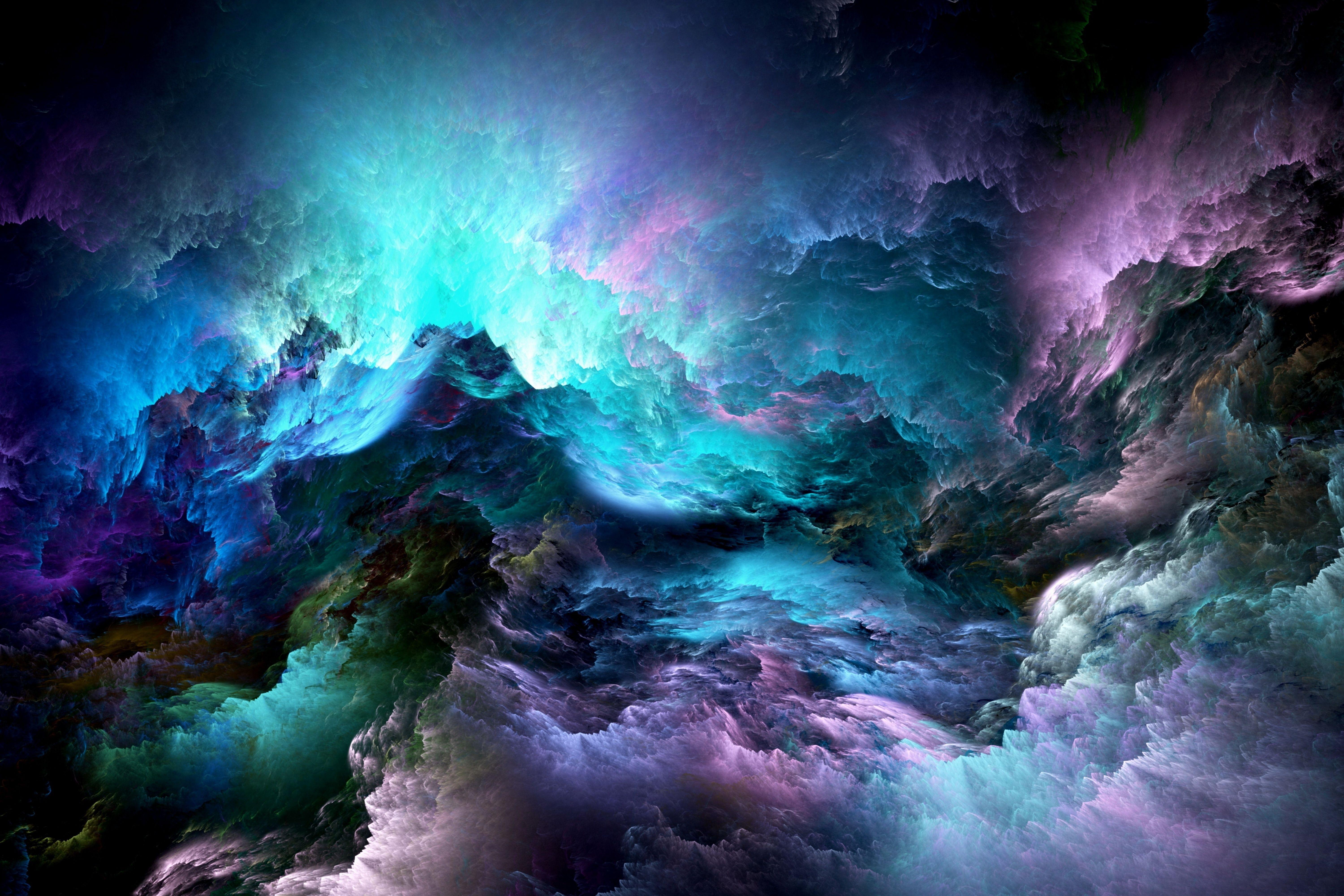 Wallpaper Abstract clouds, Colorful, 5K, Abstract