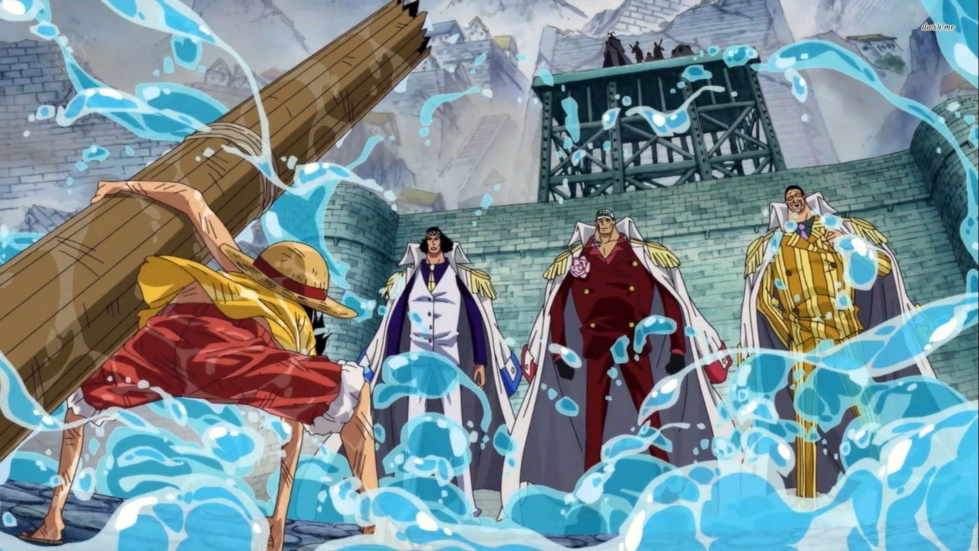 One Piece Luffy Vs Admirals Hd Wallpaper. Anime