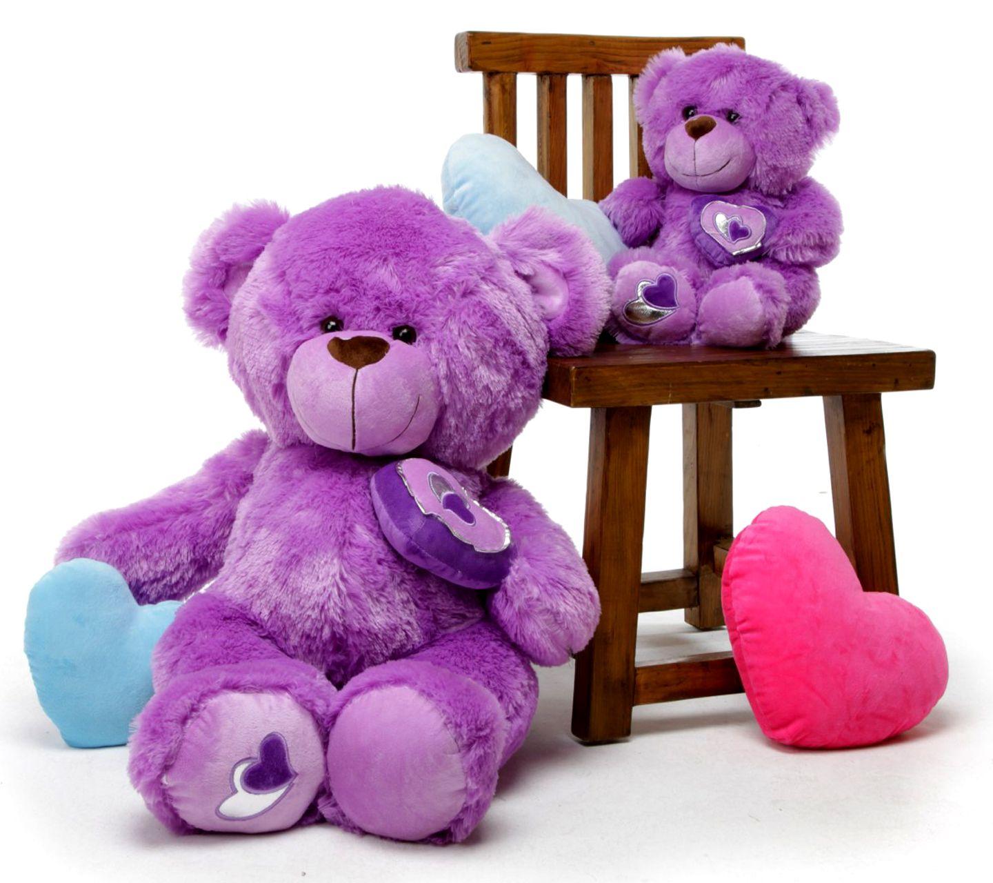 purple teddy bear background generative ai Stock Illustration  Adobe Stock