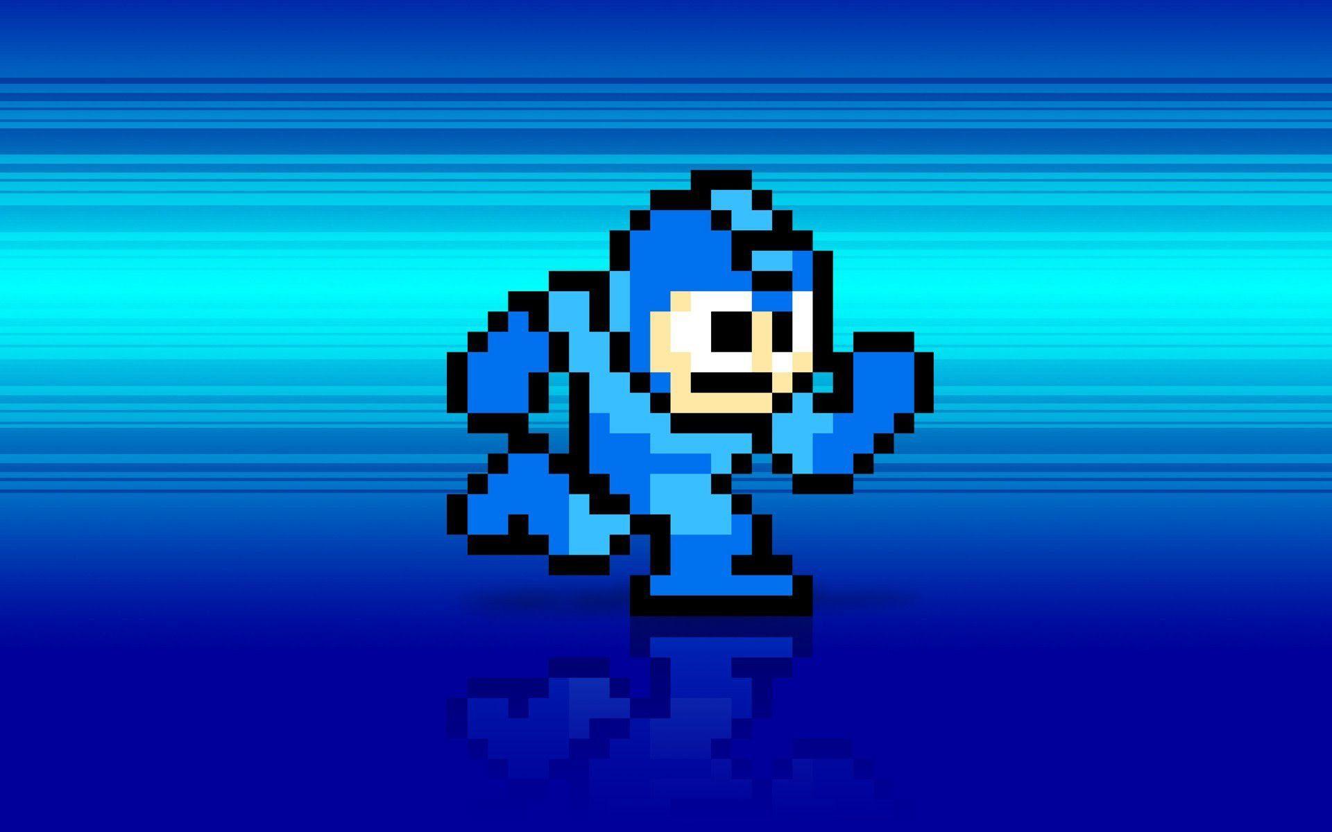 Megaman Blue Background HD