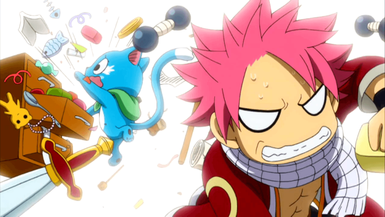 Natsu and Happy desperately look for something.PNG. Fairy