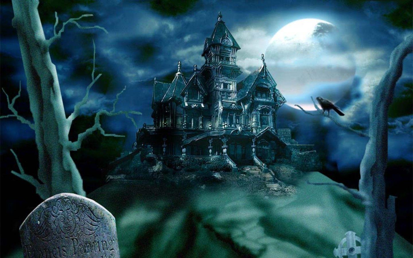 Horror Ghost Houses HQ1440x900 wallpaper. Halloween haunted