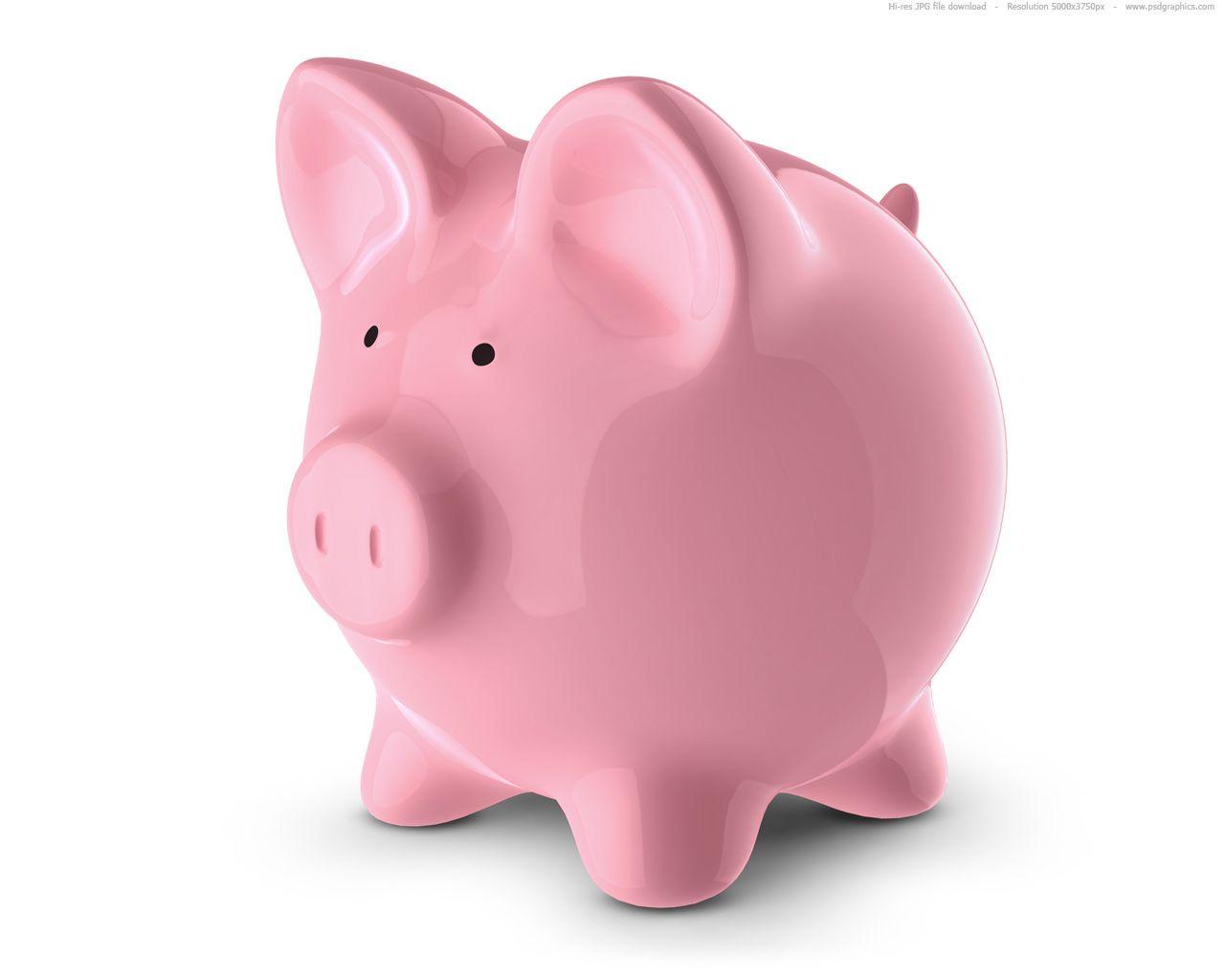 Pink piggy bank